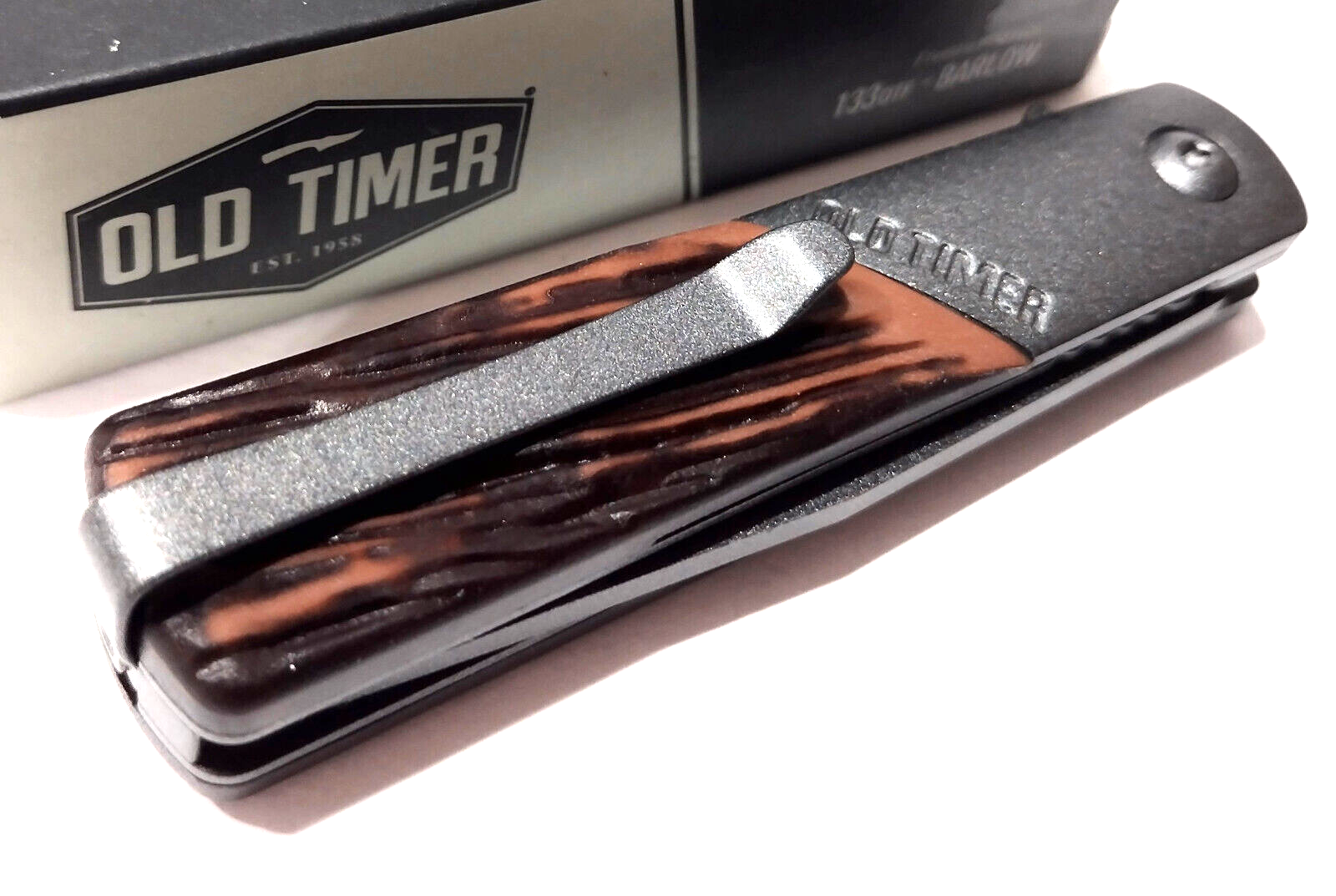 Schrade Old Timer Frontier Barlow Linerlock Spring Open Assisted Pocket Knife