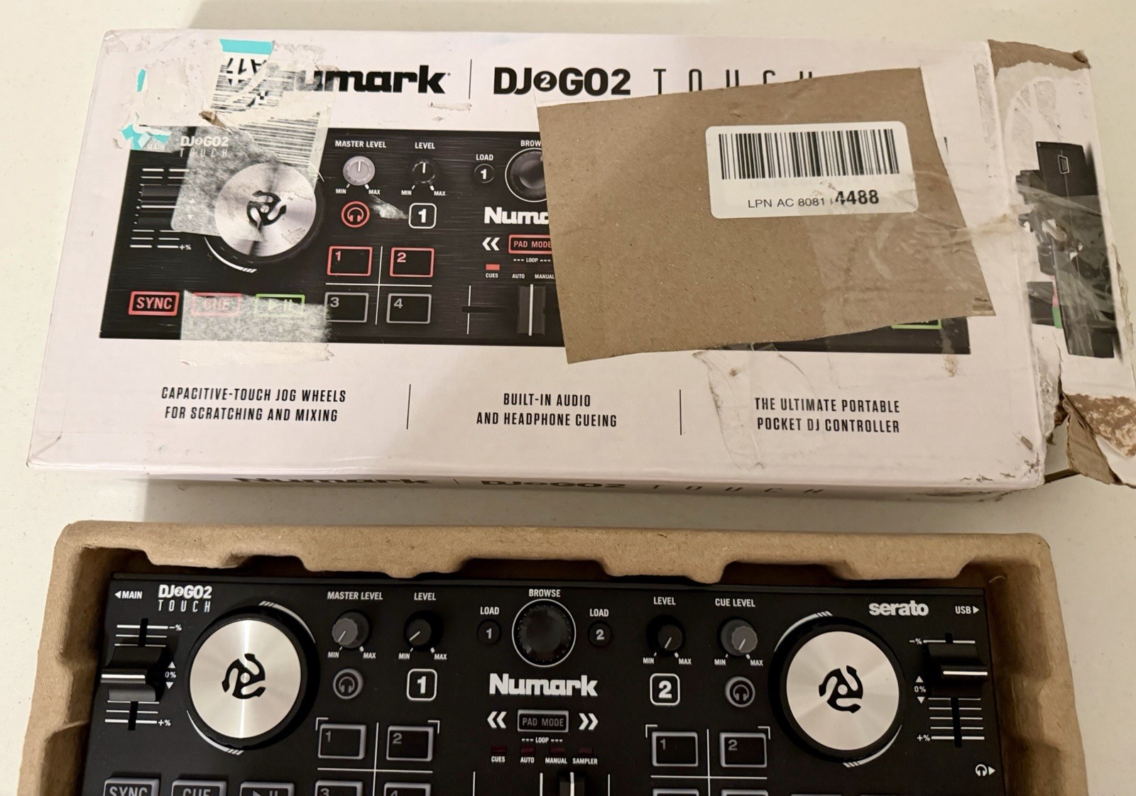 Numark DJ2GO2Touch 2 Channel Serato DJ Controller
