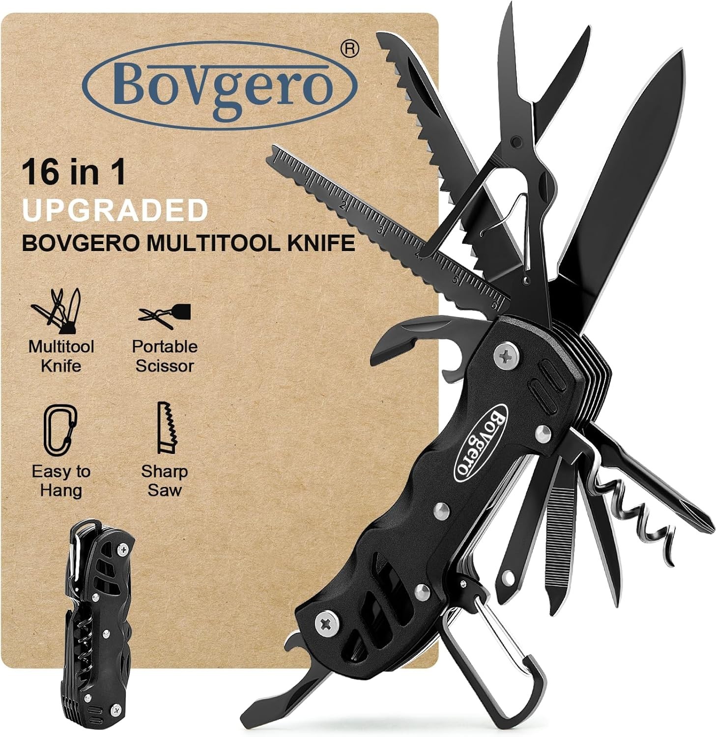 16 In 1 Multitool Pocket Knife Folding Camping Survival Tool for Hiking