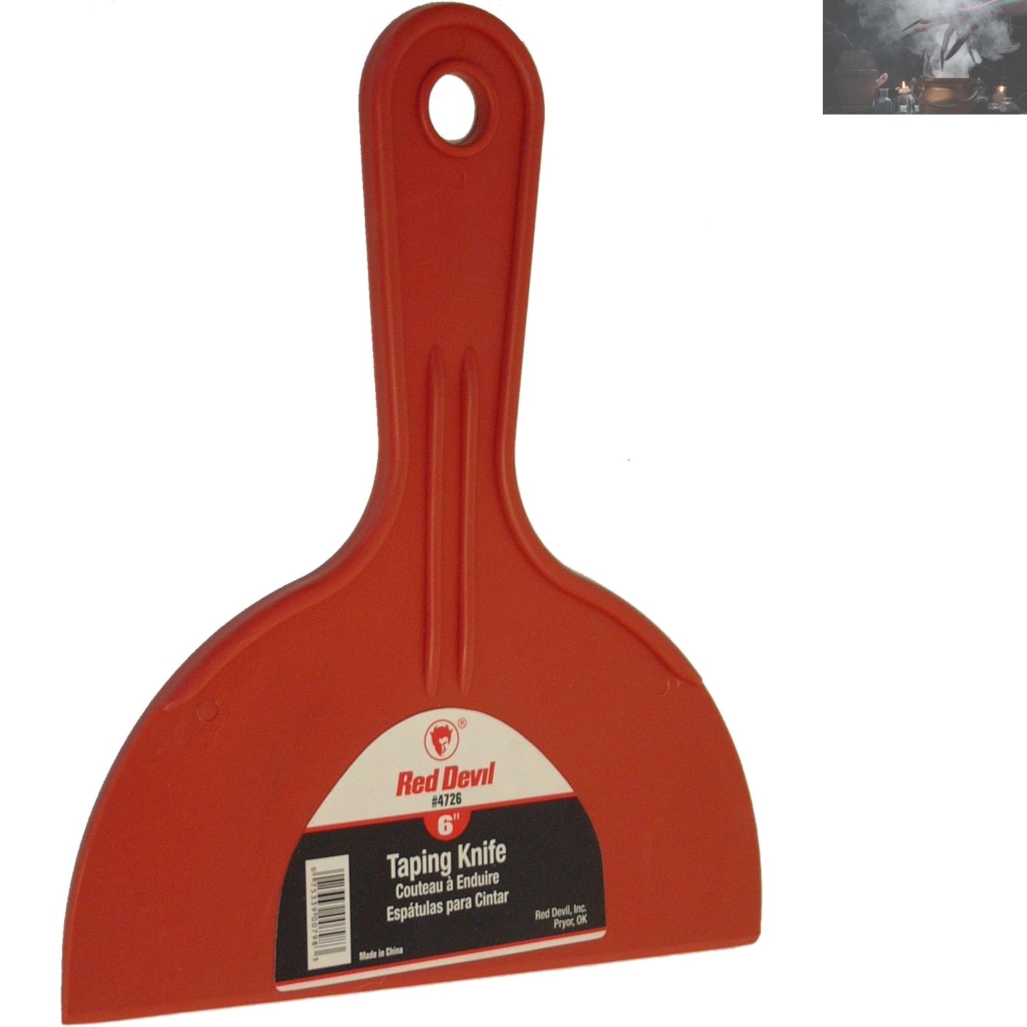 Durable 6-Inch Plastic Taping Knife for Easy Drywall Repair and Joint Compound