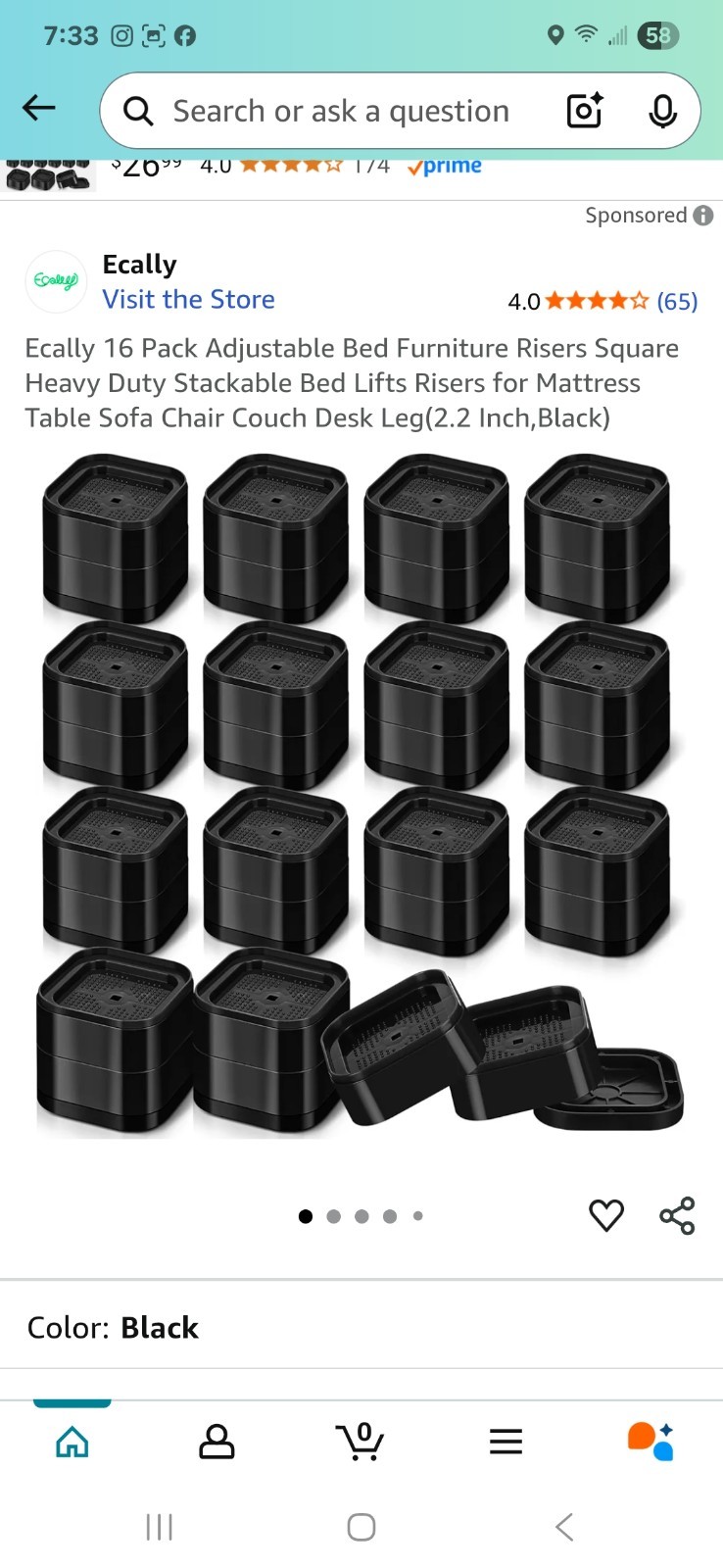 Adjustable Bed/couch/desk Risers Set Of 16