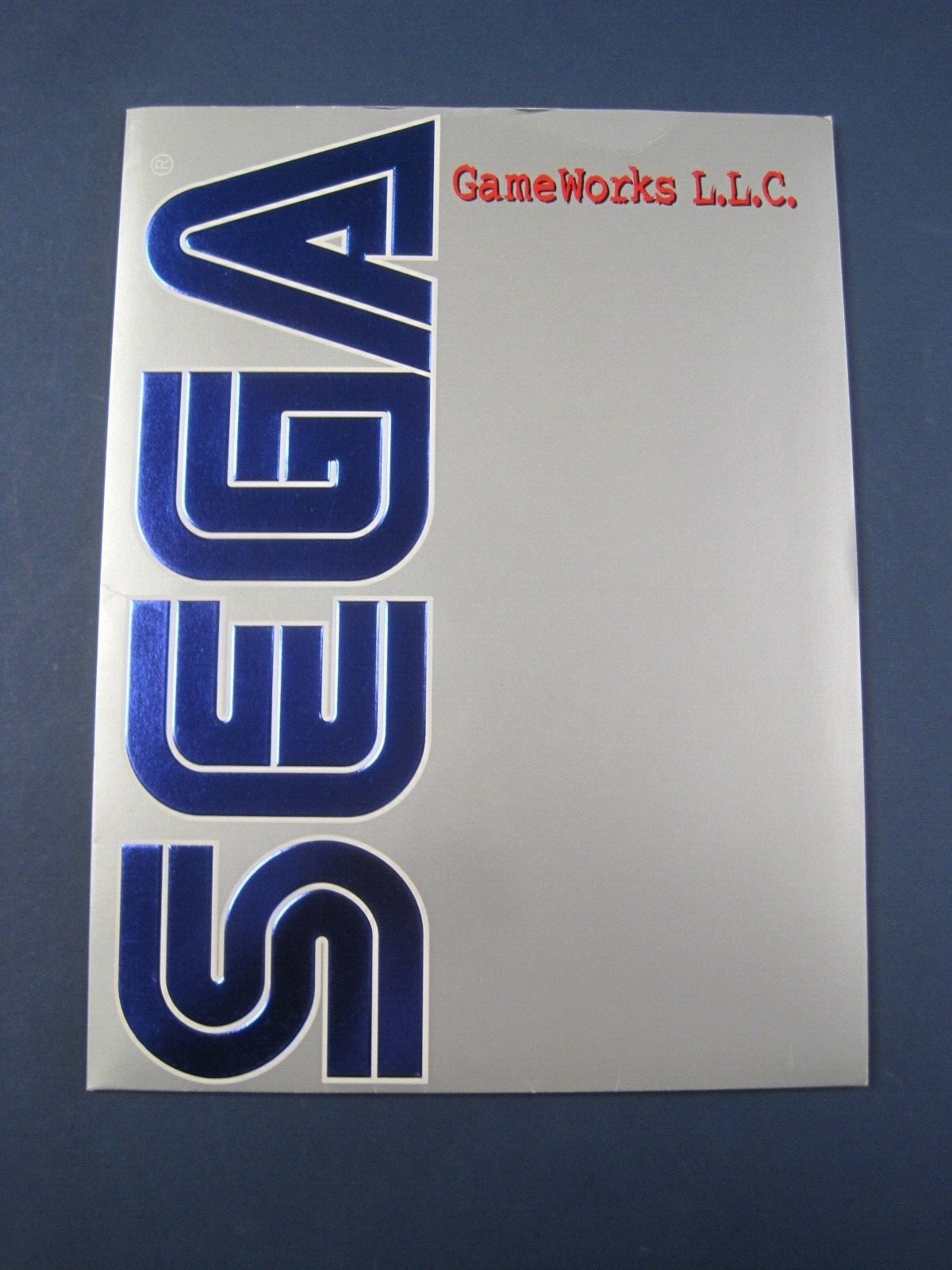 Vintage SEGA Gameworks LLC Folder Portfolio XLNT Condition