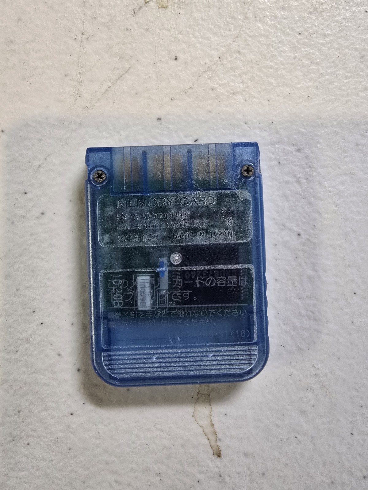 Sony PlayStation Official 1 PS1 PSX Memory Card Blue - TESTED!