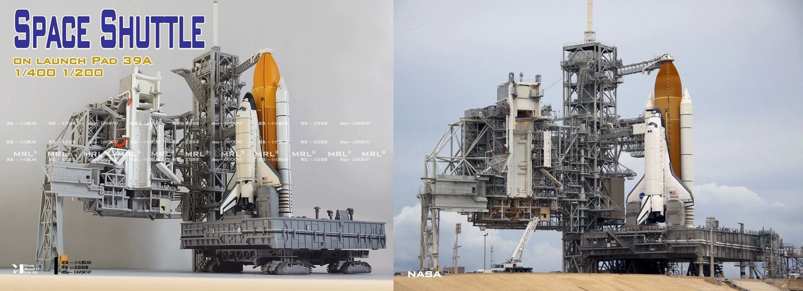 1/400 Space Launch Tower/Service Tower/Crawler/Launch Pad 3D Printing Model Set