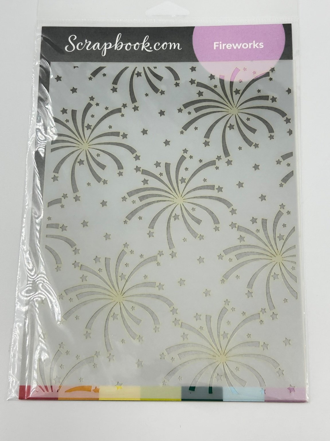 Scrapbook.com Fireworks Stencil sbc-ste21-13 Stars Paper Crafts Made in USA