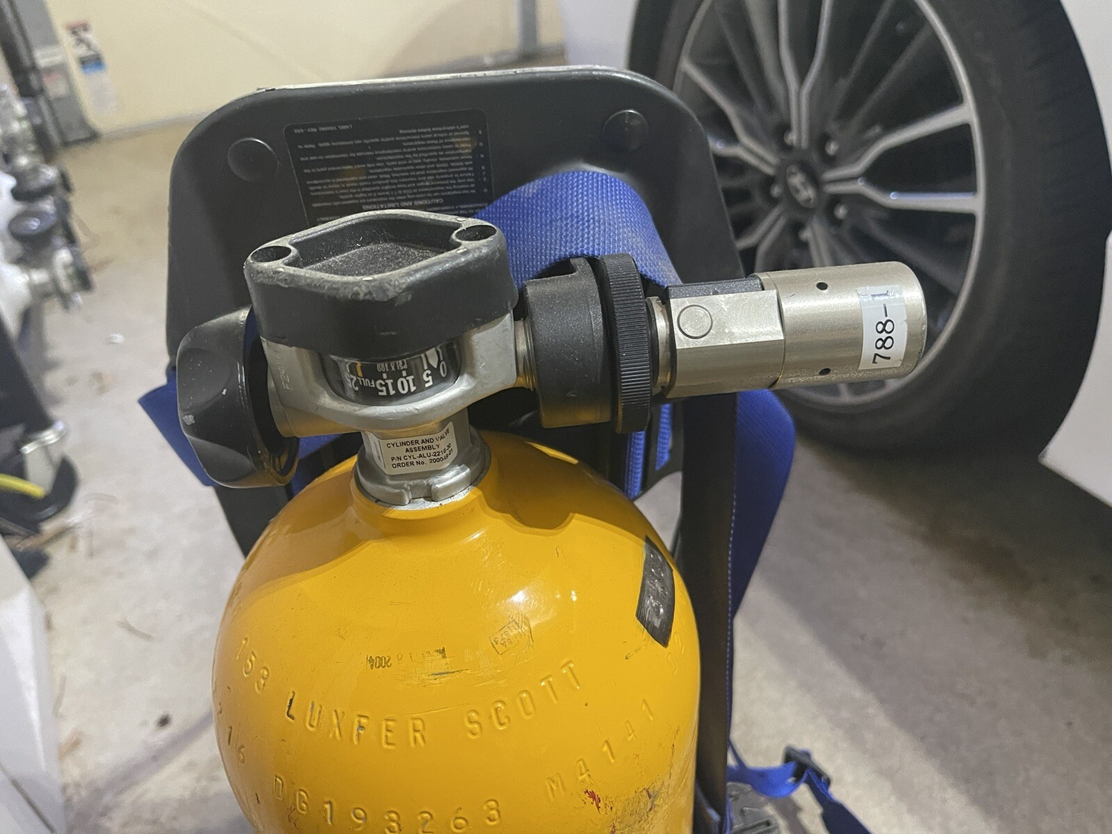 Scott SCBA tank with carrier