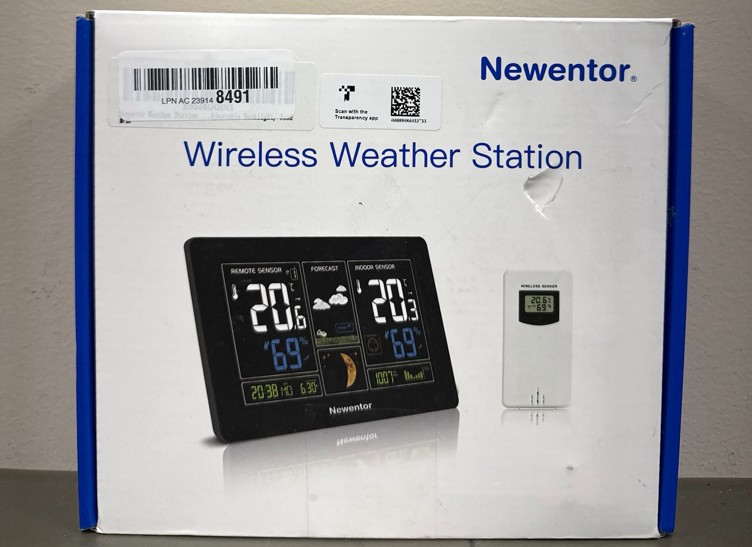 Newentor Weather Station Wireless Indoor Outdoor Thermometer, Color Display Digi