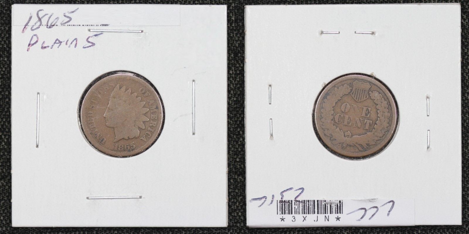 1865 Indian Cent  Plain 5 3XJN