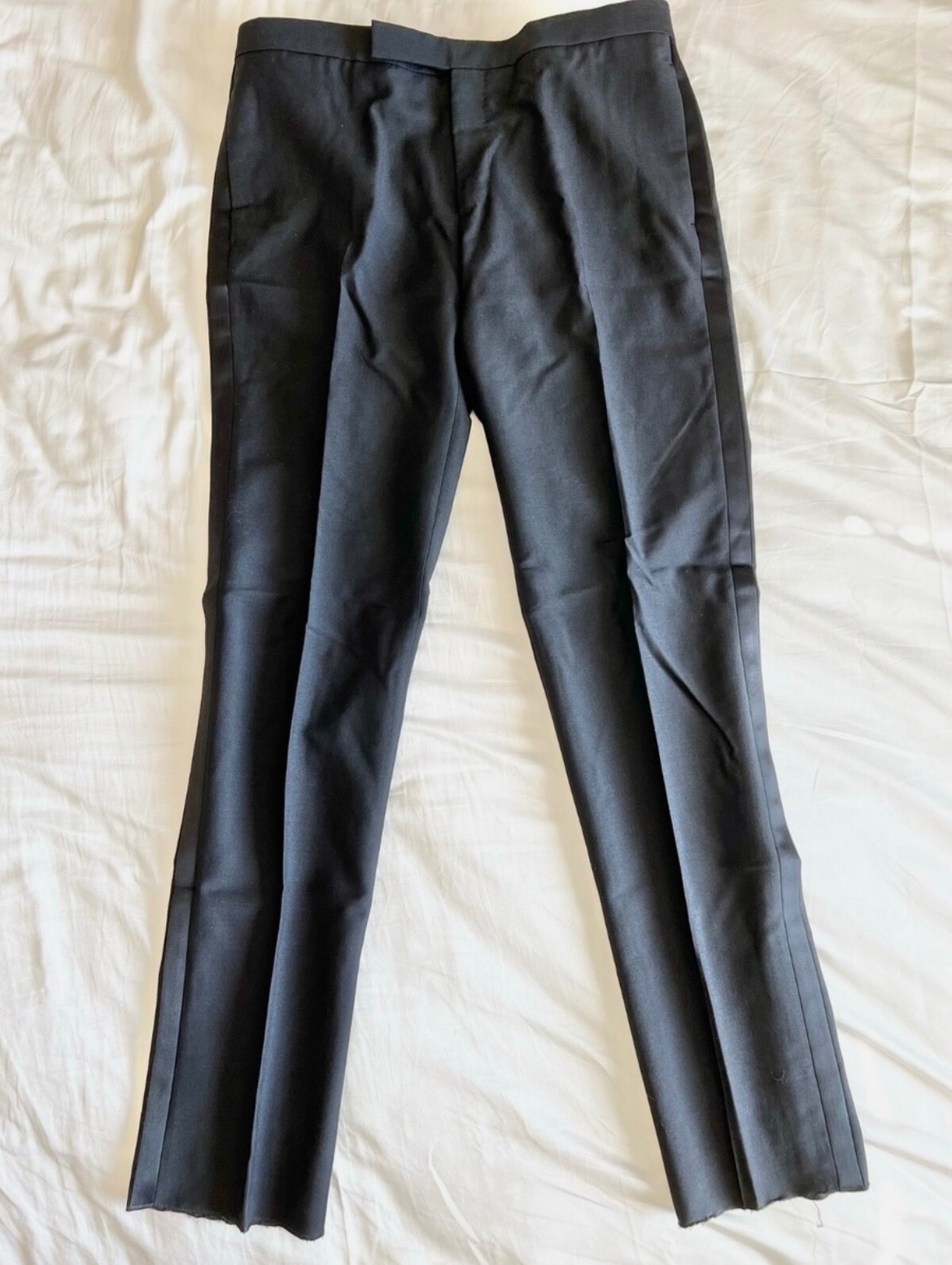 NW/OT MARTIN MARGIELLA Men’s Black Wool Tuxedo Pants US36/EU52 Made in ITALY
