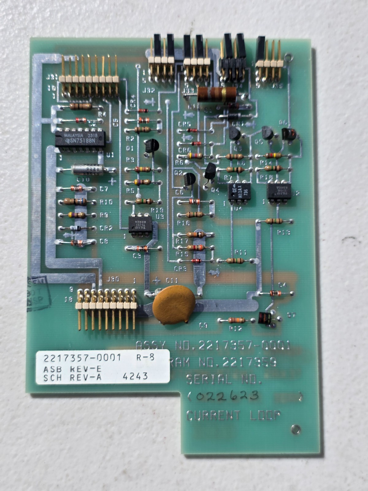 Texas Instruments 2217358-0001 Current Loop, ASSY# 2217357-001 R-8