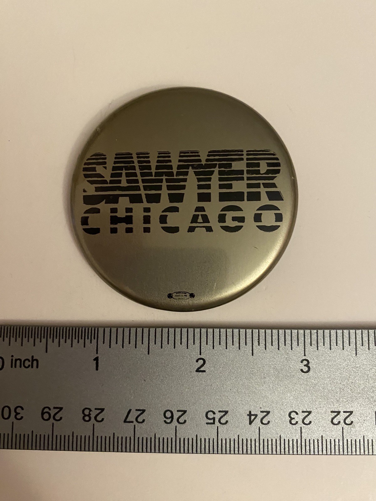 Sawyer Chicago Pin Back Button P56