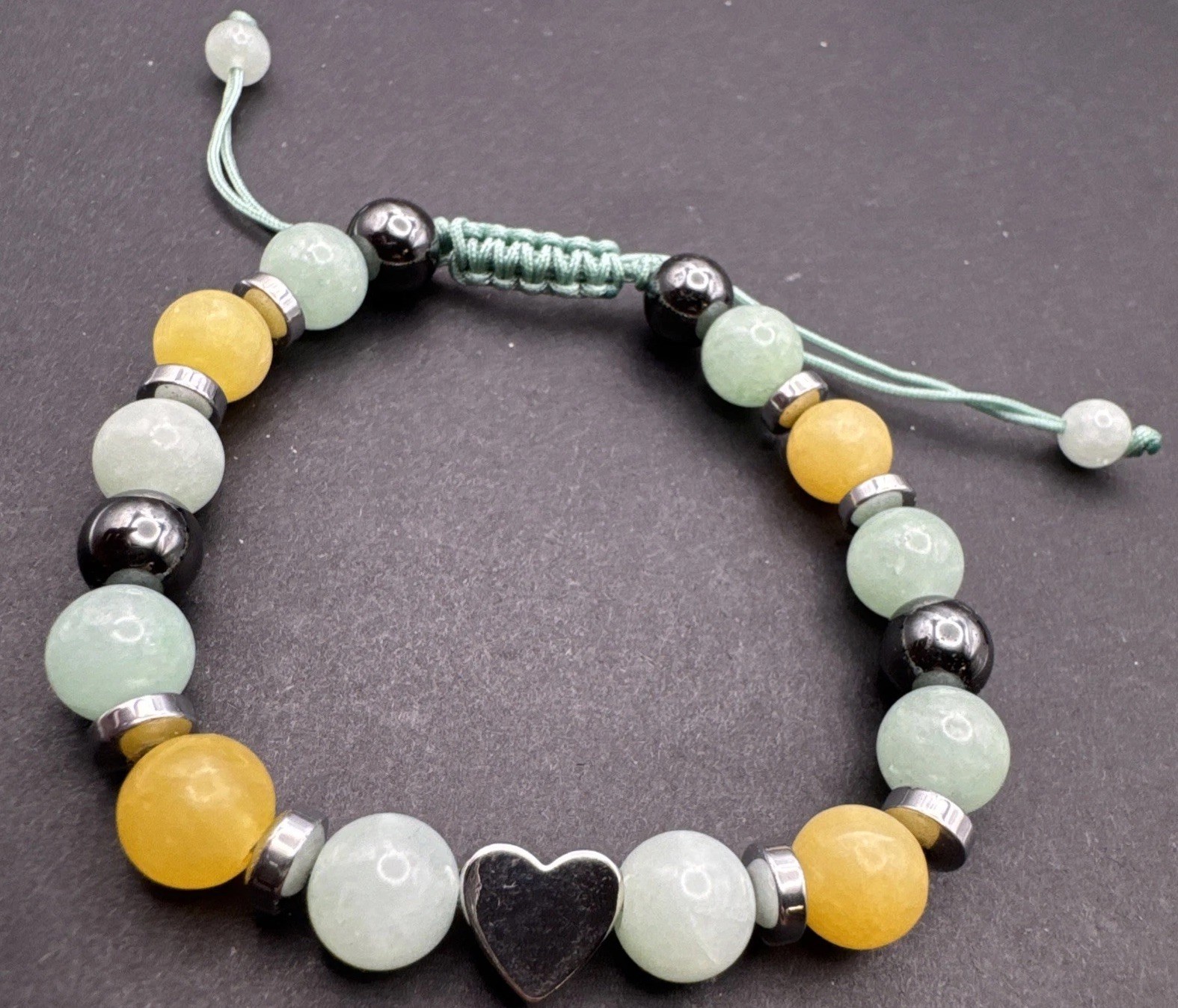 Gorgeous Green And Yellow Adventurine Bracelet Healing Adjustable