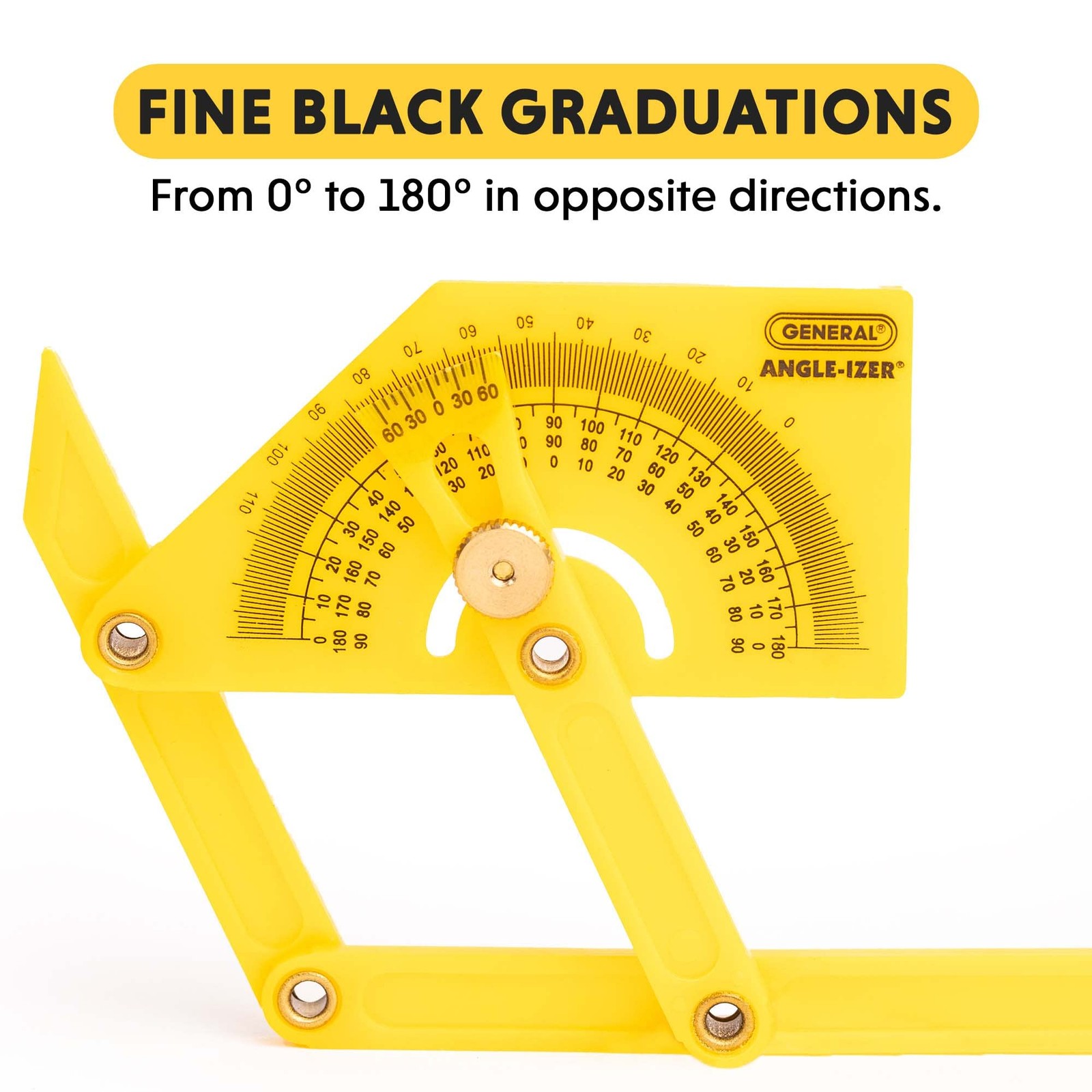 29 Plastic Protractor and Angle Finder, Outside, Inside, Sloped Angles, 0° to...