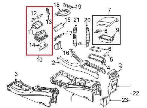 06-09 Mercedes-Benz CLK 350 Front Center Console Ashtray Housing Trim 2096800550