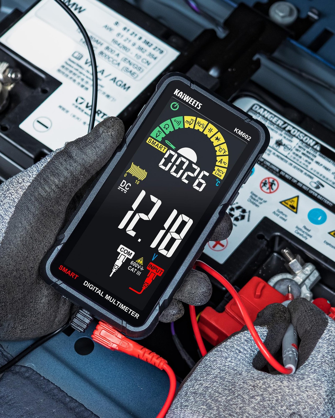 Smart Multimeter Auto Ranging Digital Voltmeter 6000 Counts TRMS NCV