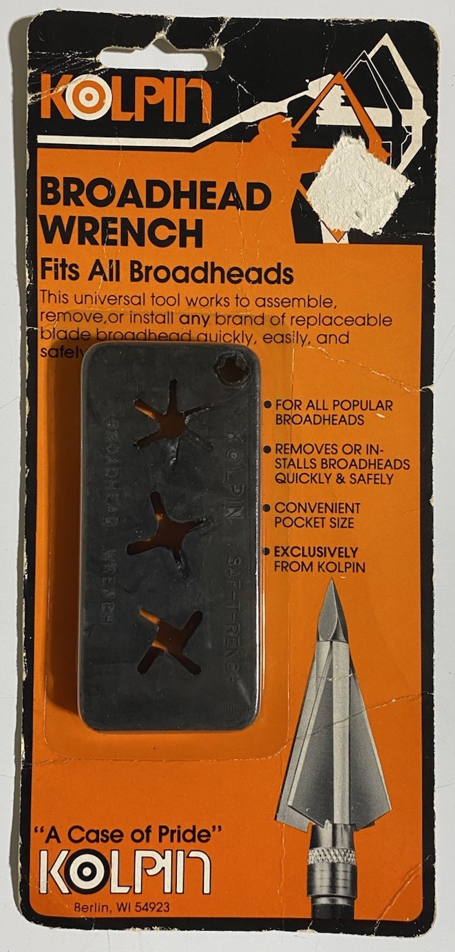 Kolpin Broadhead Wrench - for 2-6 Blade Broadheads Bowhunting Vintage New!