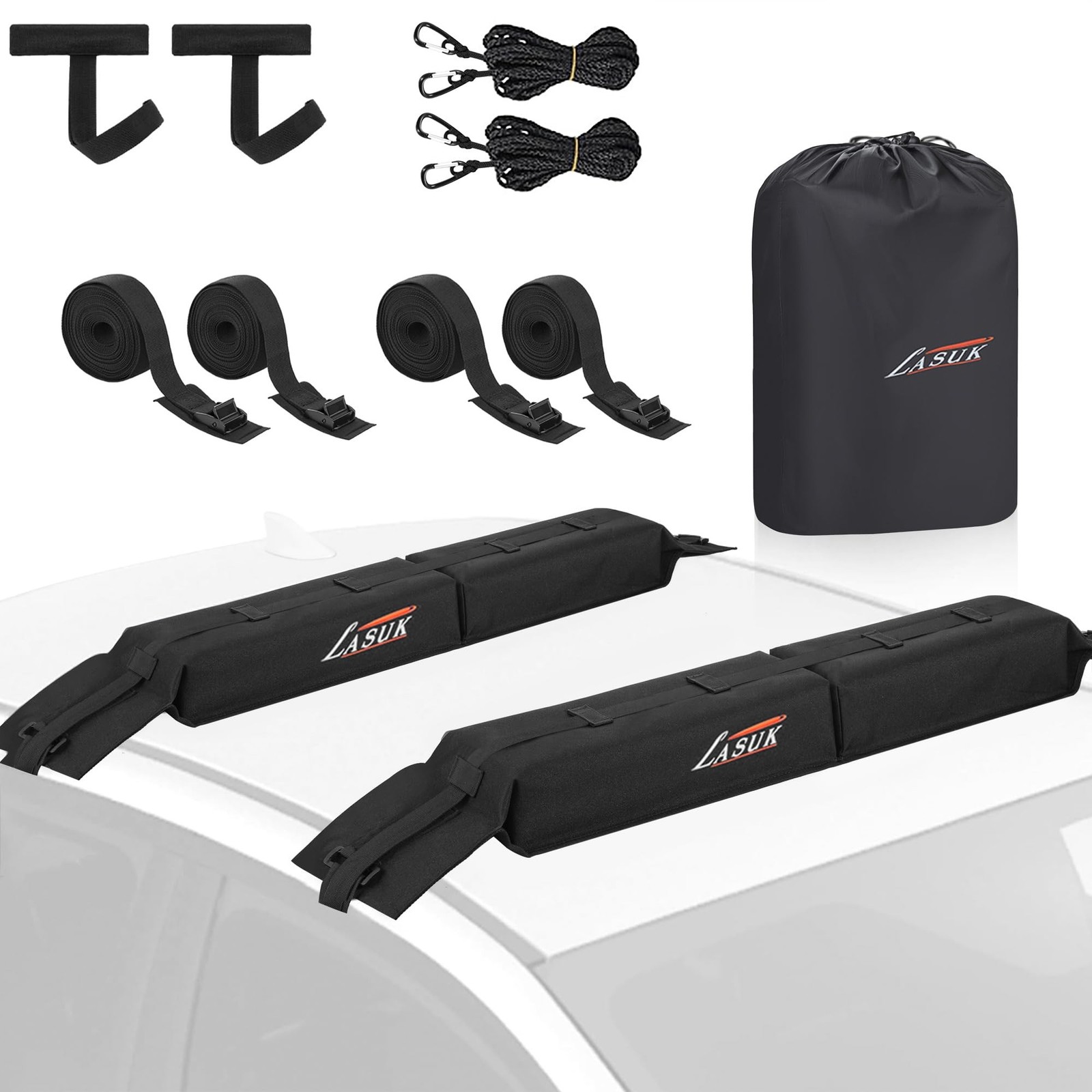 Universal Soft Roof Rack Pads for Kayak SUP Surfboard Snowboard | Heavy Duty ...