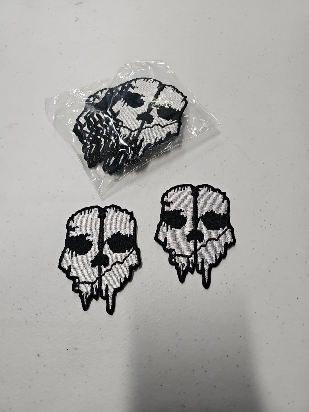 Call of Duty Ghost Skull Mask Iron On Patch. 3 pack