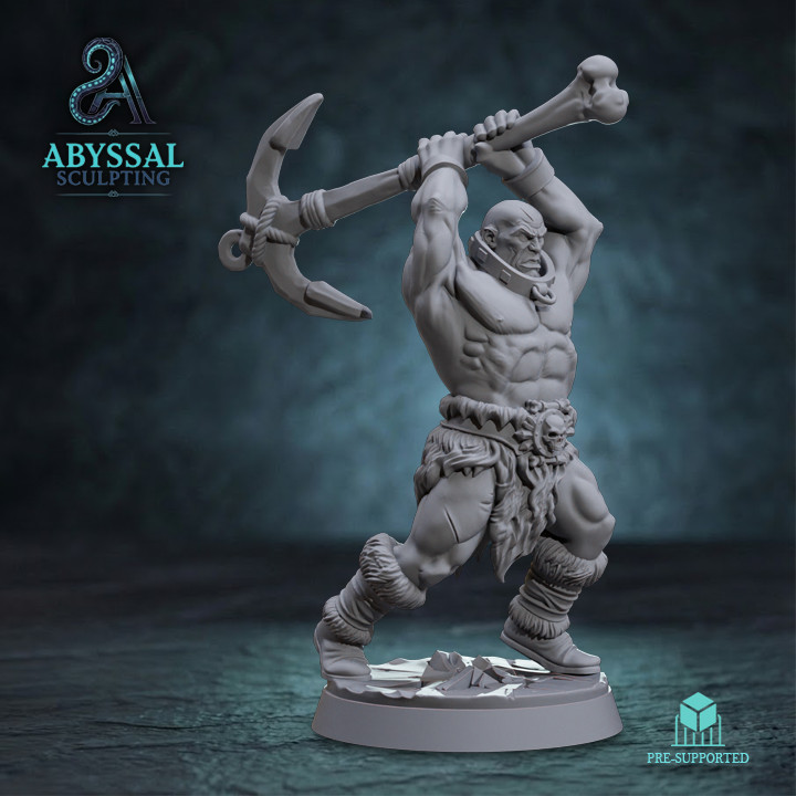 Dungeons and Dragons - Playable Character - Male Human Grom - Barbarian, Miner