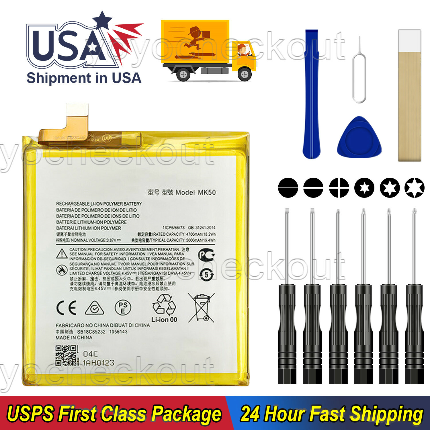 New MK50 Battery For Metro By T-Mobile For Motorola One 5G Ace MC373 XT2113-2