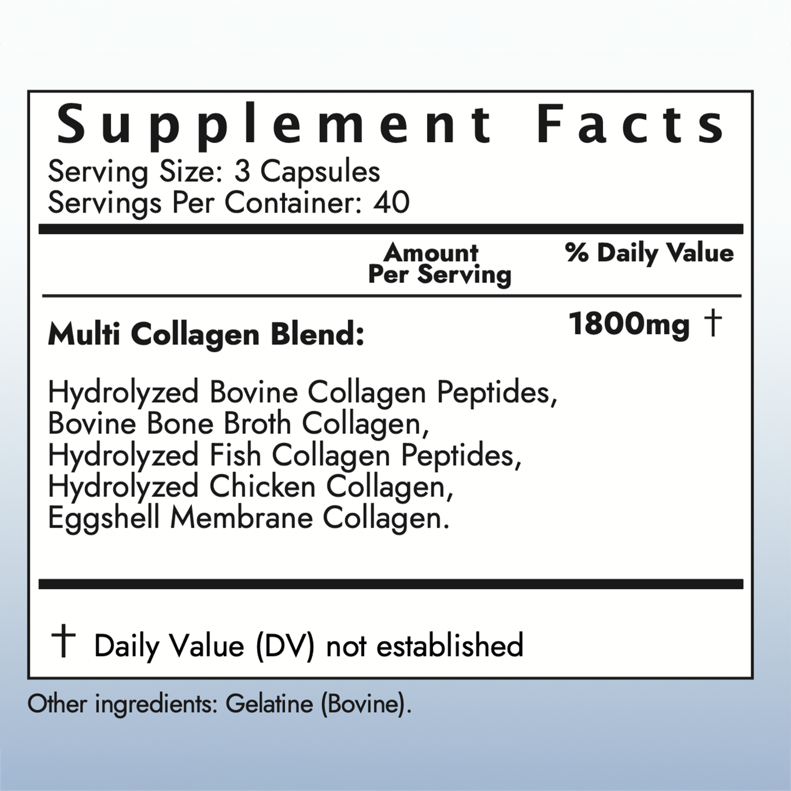 Multi Collagen - Capsule Type I, Type II, Type III, Type V, Type X, 120 Capsules