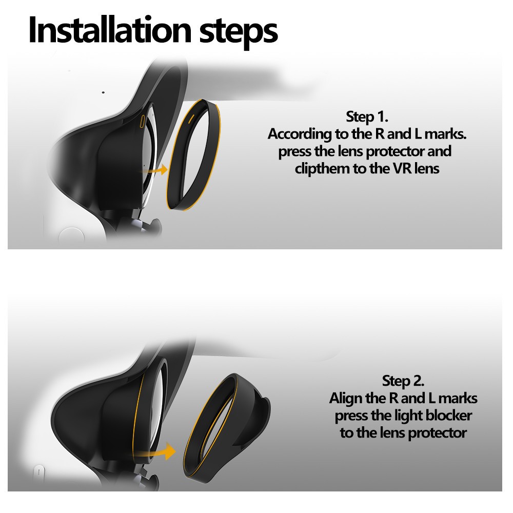 Suitable for meta quest3s blackout lens anti-scratch protective frame