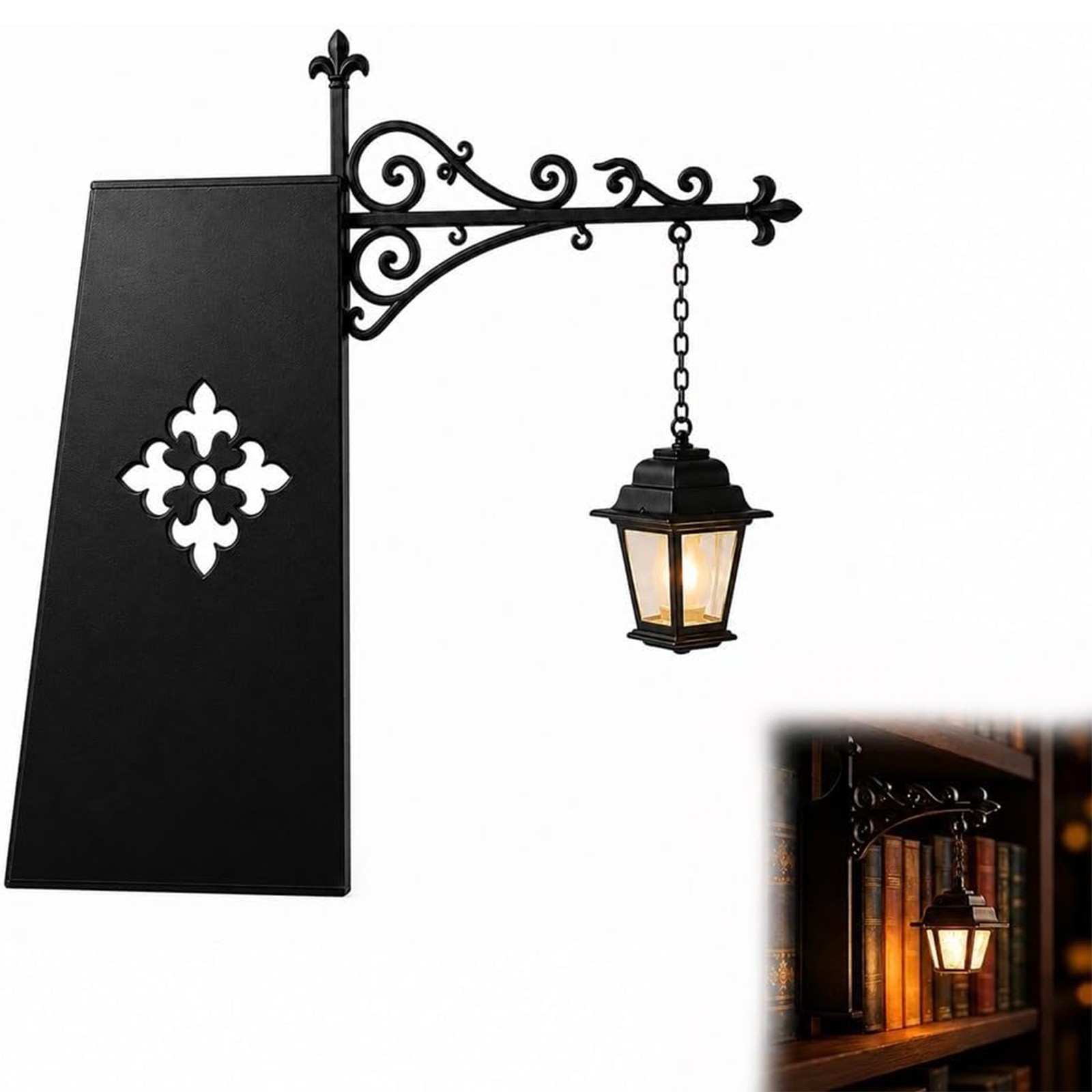 Mini Library Lantern Bookshelf Lamp Book Shelf Lighting Decor Night Light