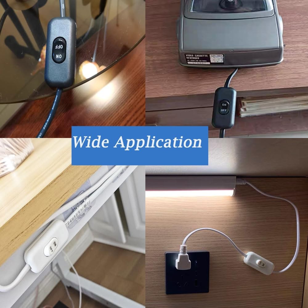 2PCS Inline Cord Switch, On/Off Lamp Control Appliance Switch Rocker AC120V 1...