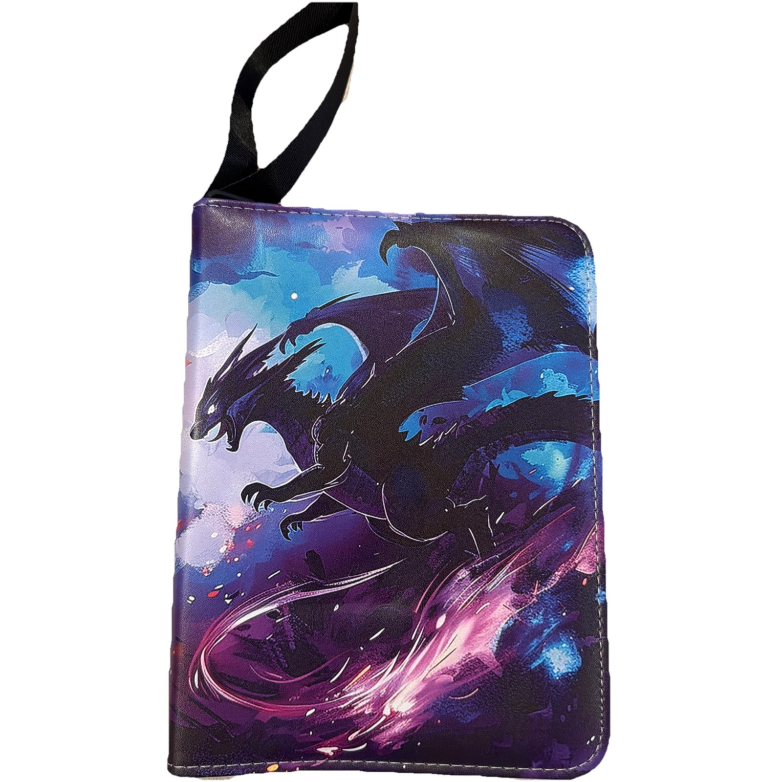 Deluxe Fire Dragon Dual Design Trading Card Binder Holds 220 In 4-Pocket Sheets