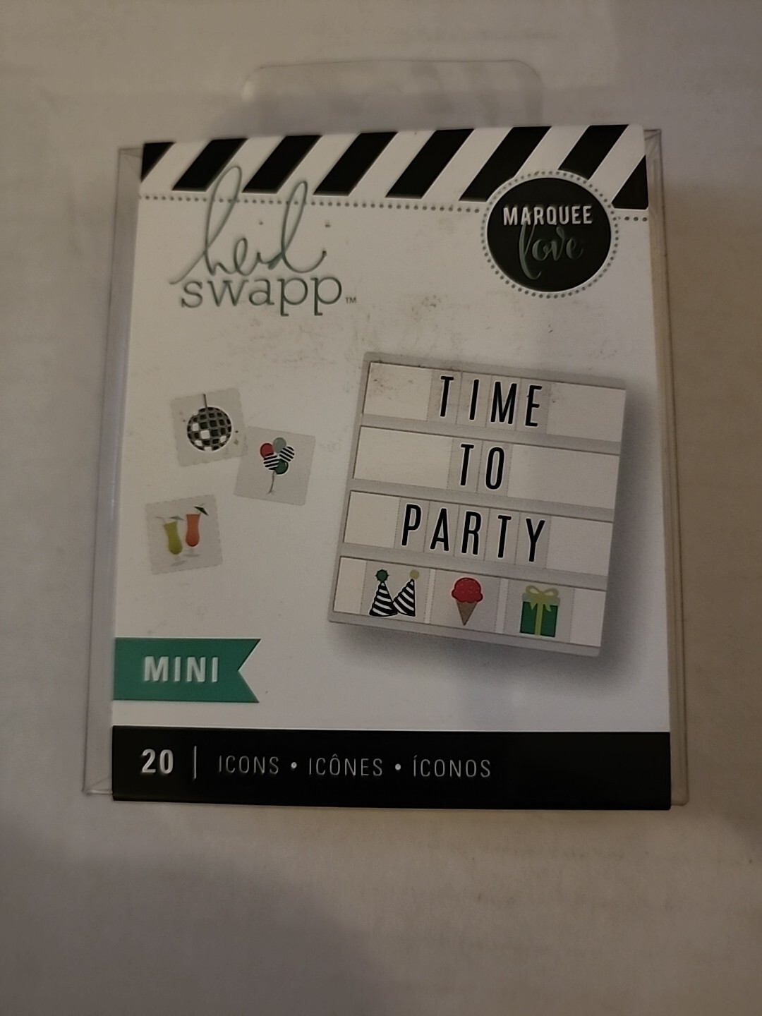 Heidi Swapp 20pc Time to Party Icons Durable Plastic Marquee Love American Craft