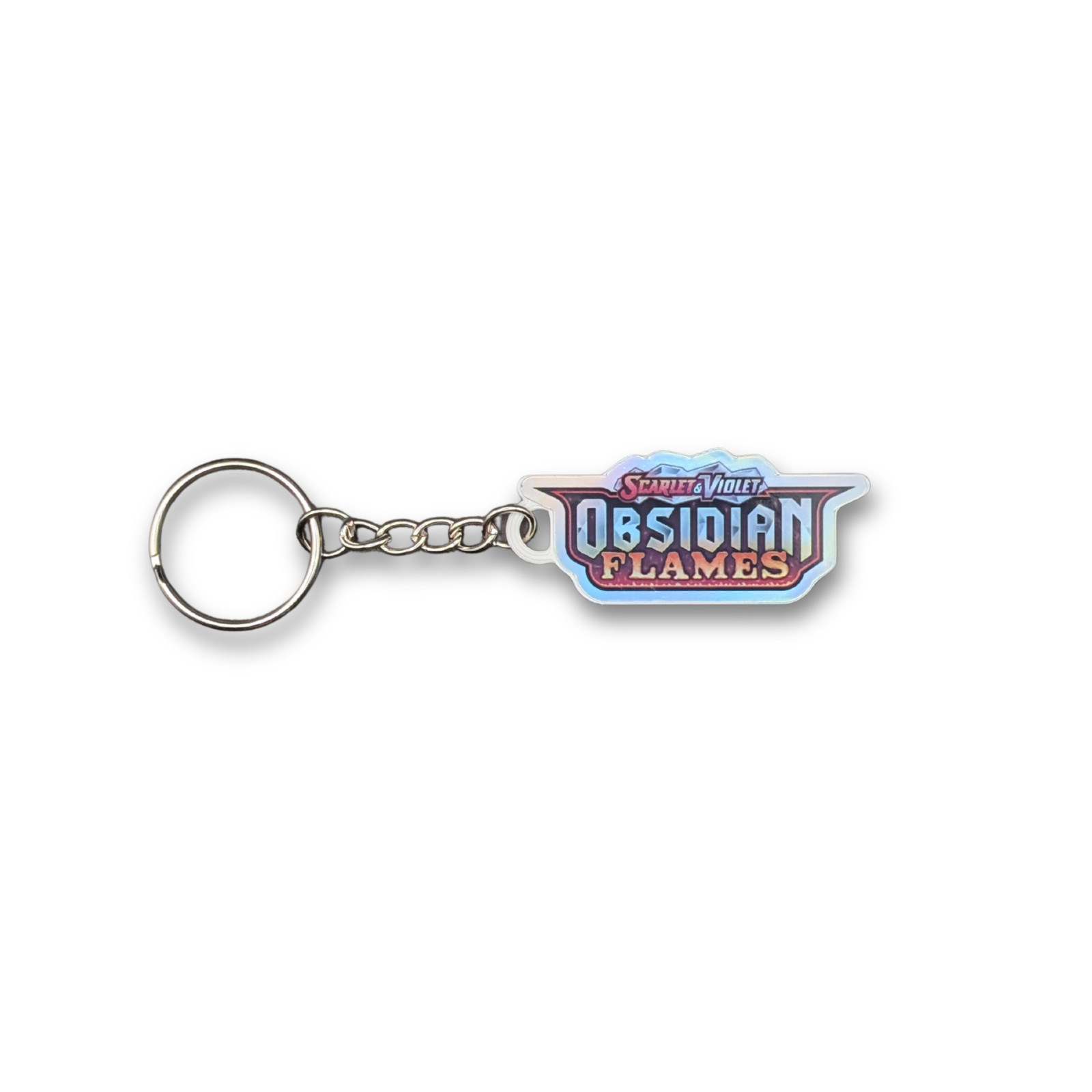 Pokemon TCG Scarlet & Violet Obsidian Flames Holographic Binder Tag Keychain