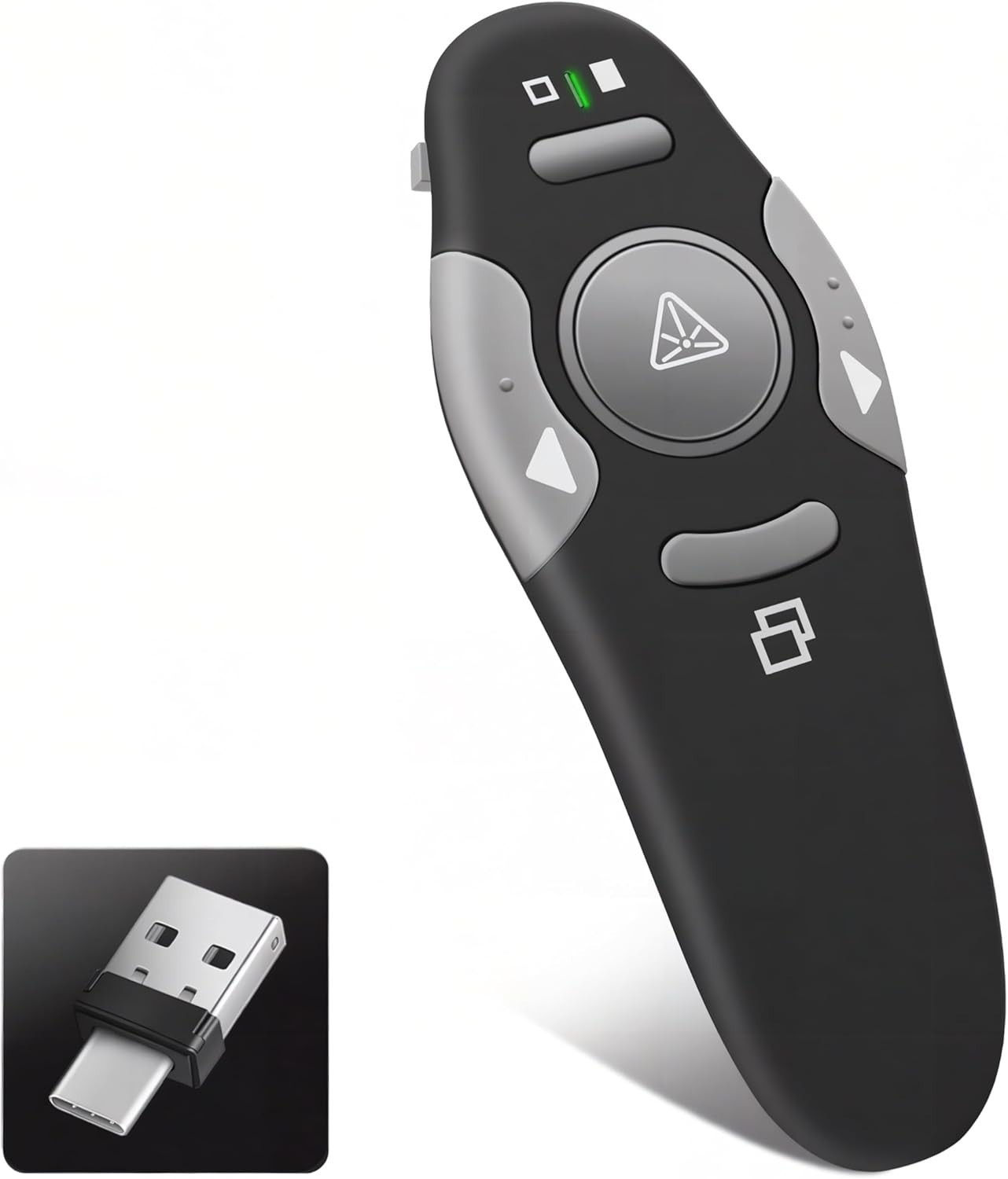 Presentation Clicker Remote, Wireless USB Presenter, Slideshow PowerPoint