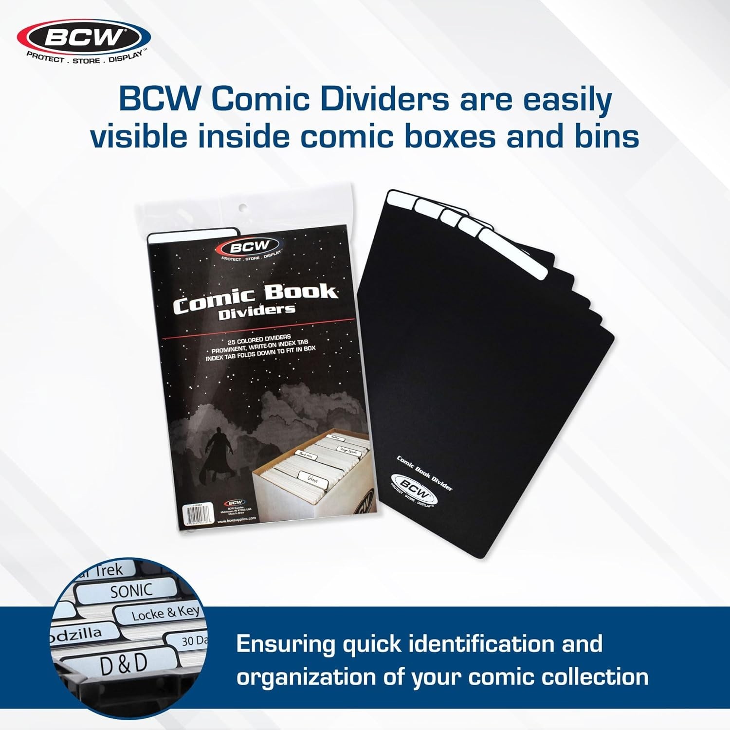 Acid-Free Comic Dividers - 25 Pack for Efficient Comic Storage Solutions