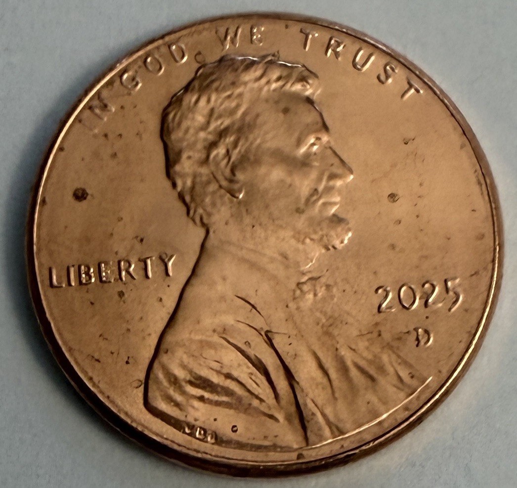 2025 D Uncirculated Lincoln Shield Penny Errors (#559)