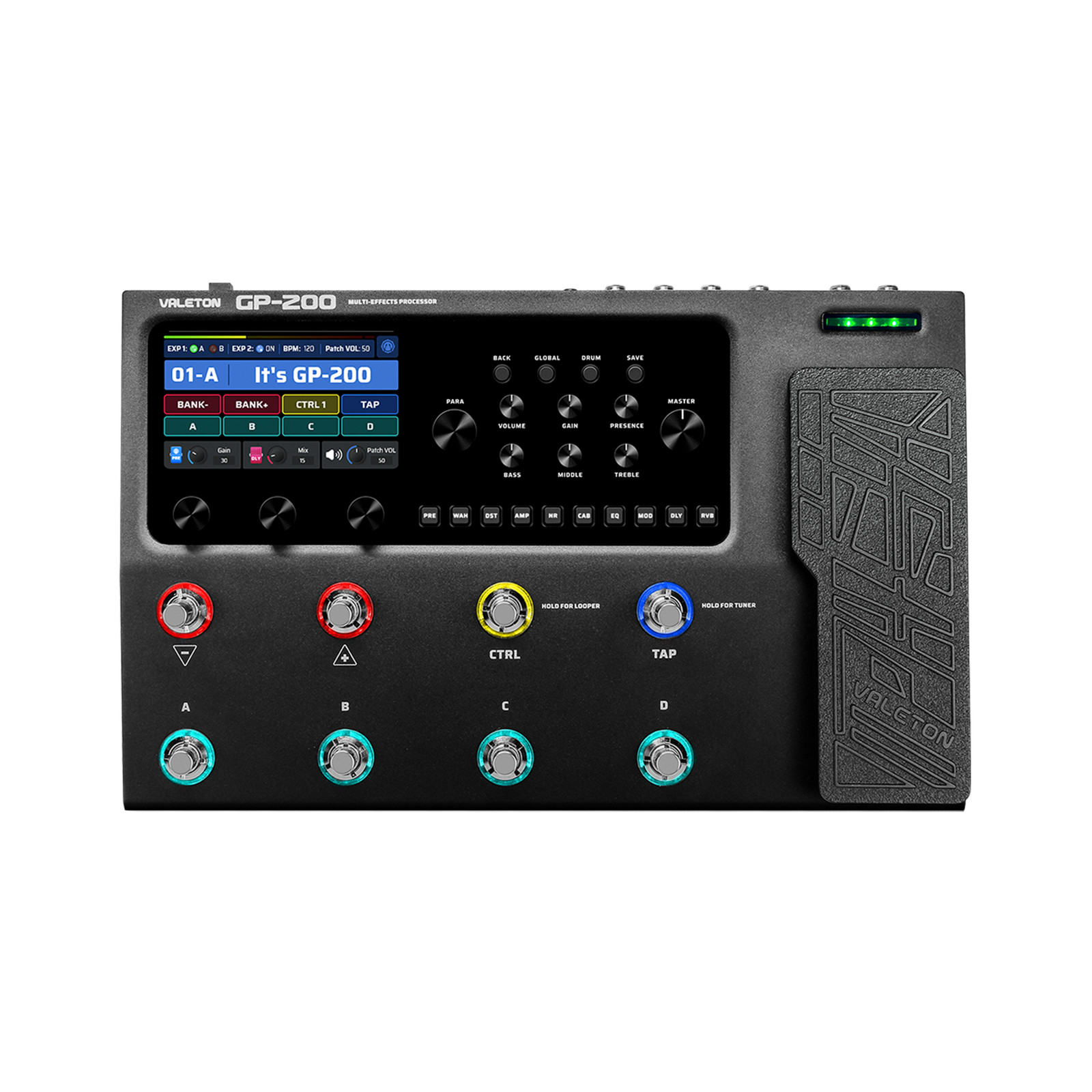 Valeton GP-200 Guitar Multi-Effects Processor w/Power Supply