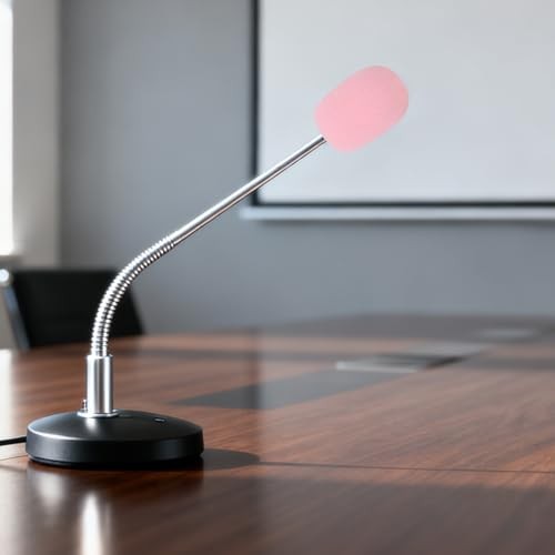 10 Pcs Pink Microphone Windscreen Covers Foam High Density Headset Mic Foam
