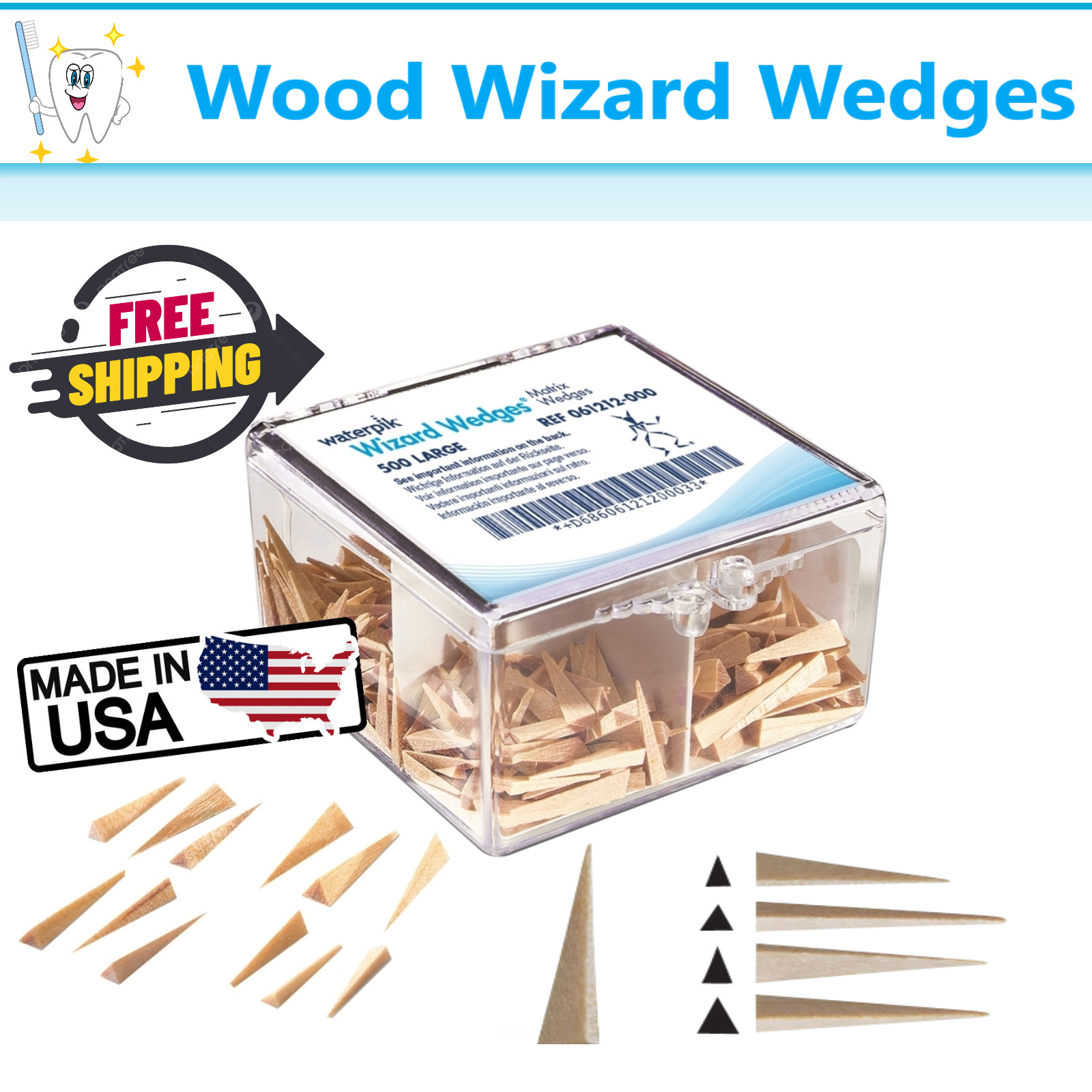 Dental Wizard Wedges Wide, Slim Jim, 100-500/Box, Assorted, Matrix wood