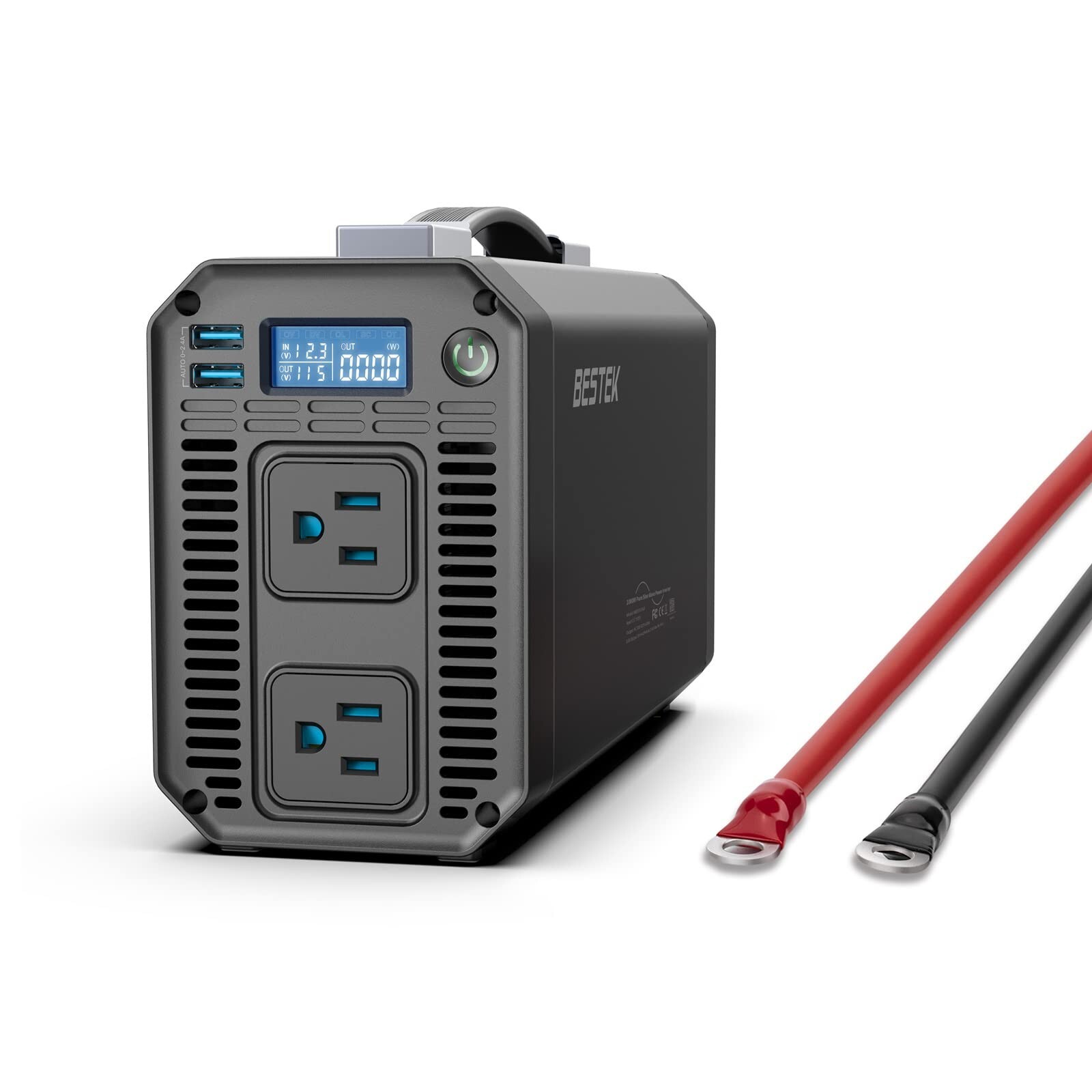 BESTEK 1000W Pure Sine Wave Power Inverter DC 12V to 110V AC Car Inverter wit...