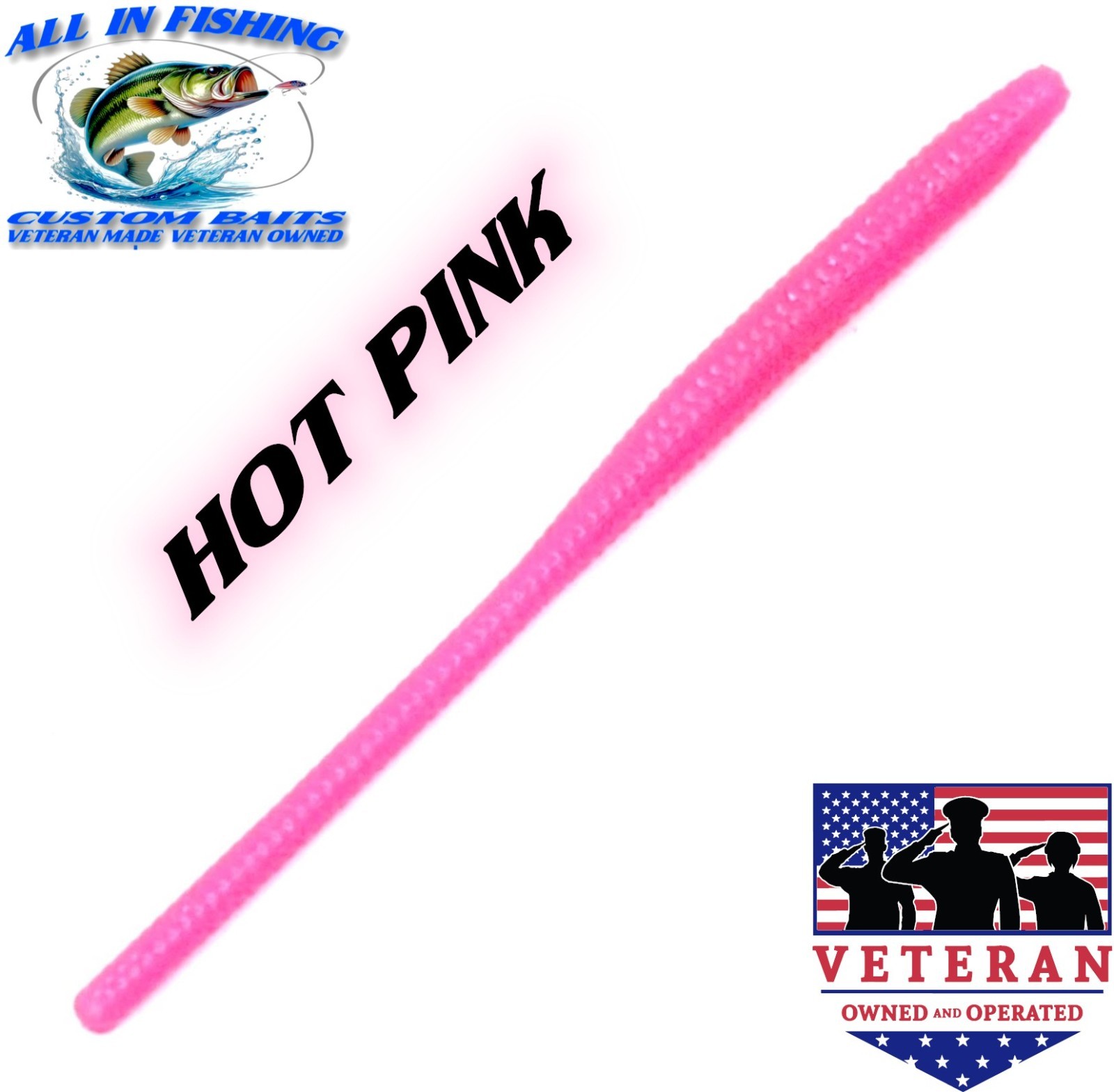 100ct 3" Hot Pink floating finesse trout worm Fishing