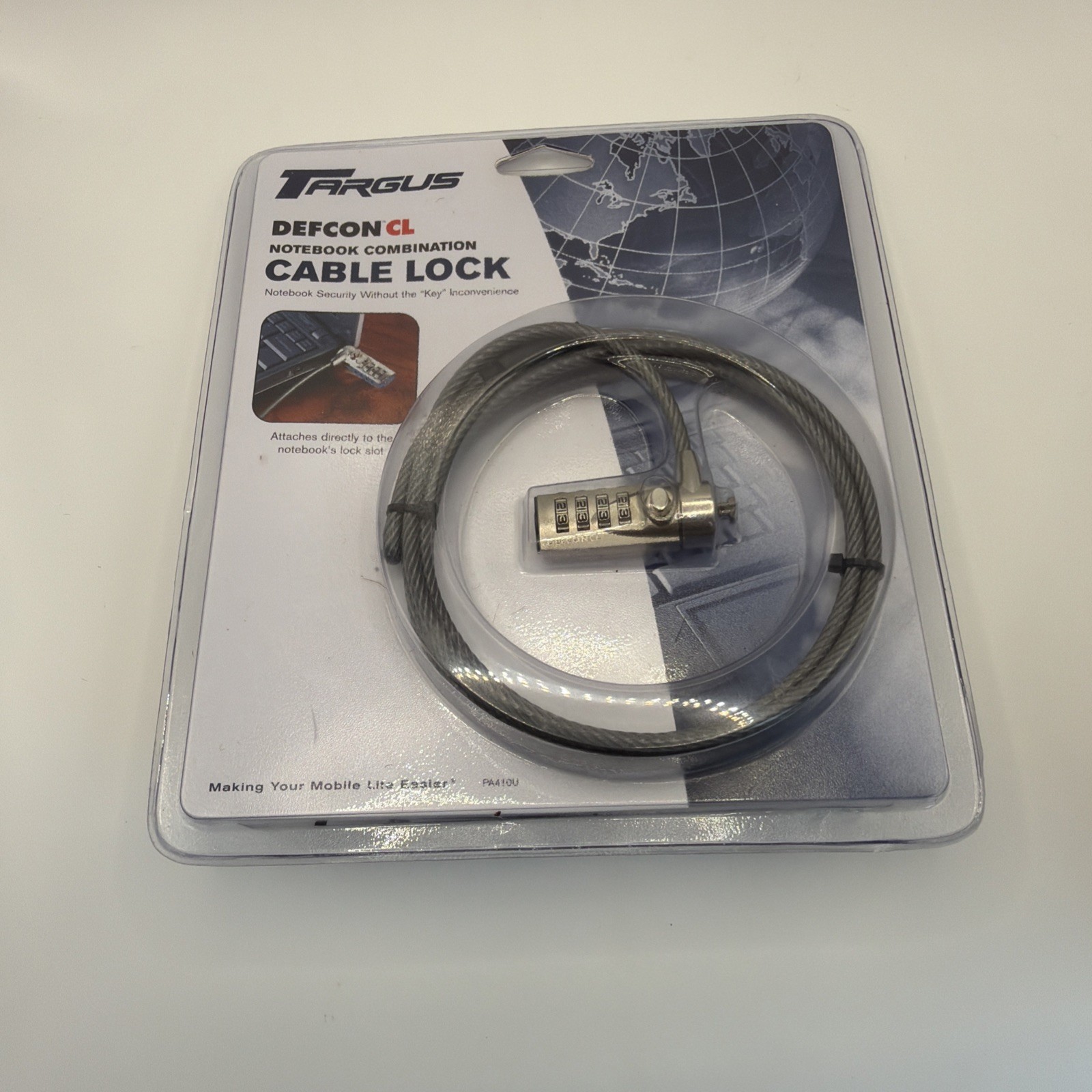 Laptop Notebook Cable Lock TARGUS DEFCON CL 6 1/2 Ft Galvanized Steel Cable