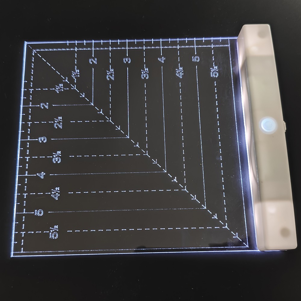 Transparent Glow Acrylic Quilting Ruler Durable Patchwork Ruler