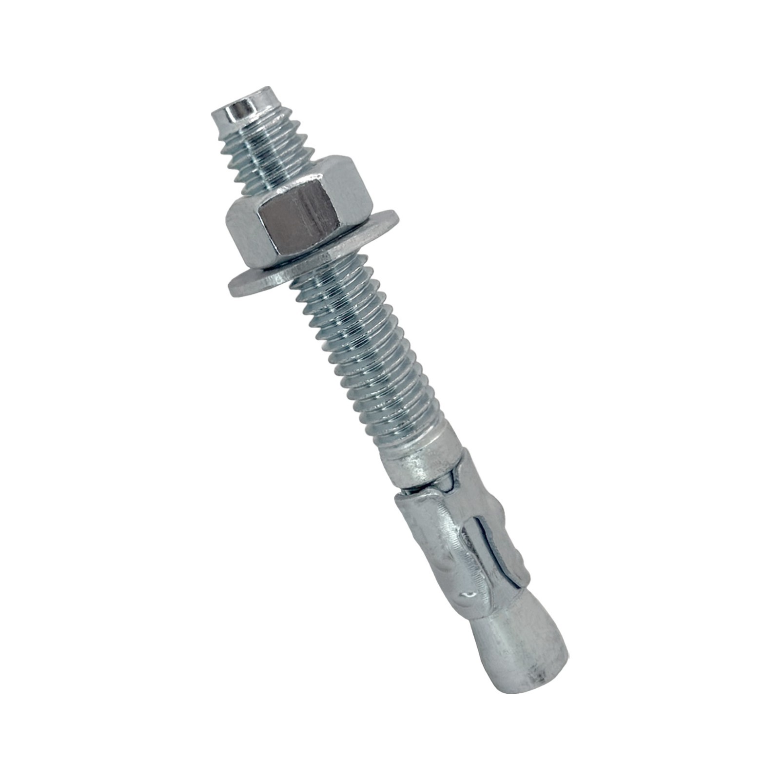 5/8" x 4-1/2" Wedge Anchor Bolt Fastener for Concrete Cement - Zinc-Plated (10)