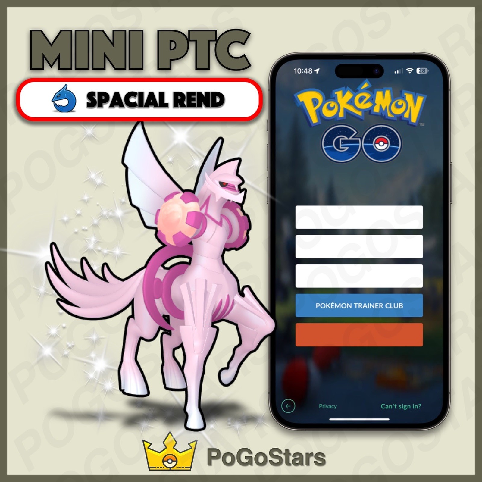 Pokémon PTC Go - Shiny Palkia Origin Forme Spacial Rend - 80K✨Read Description✨