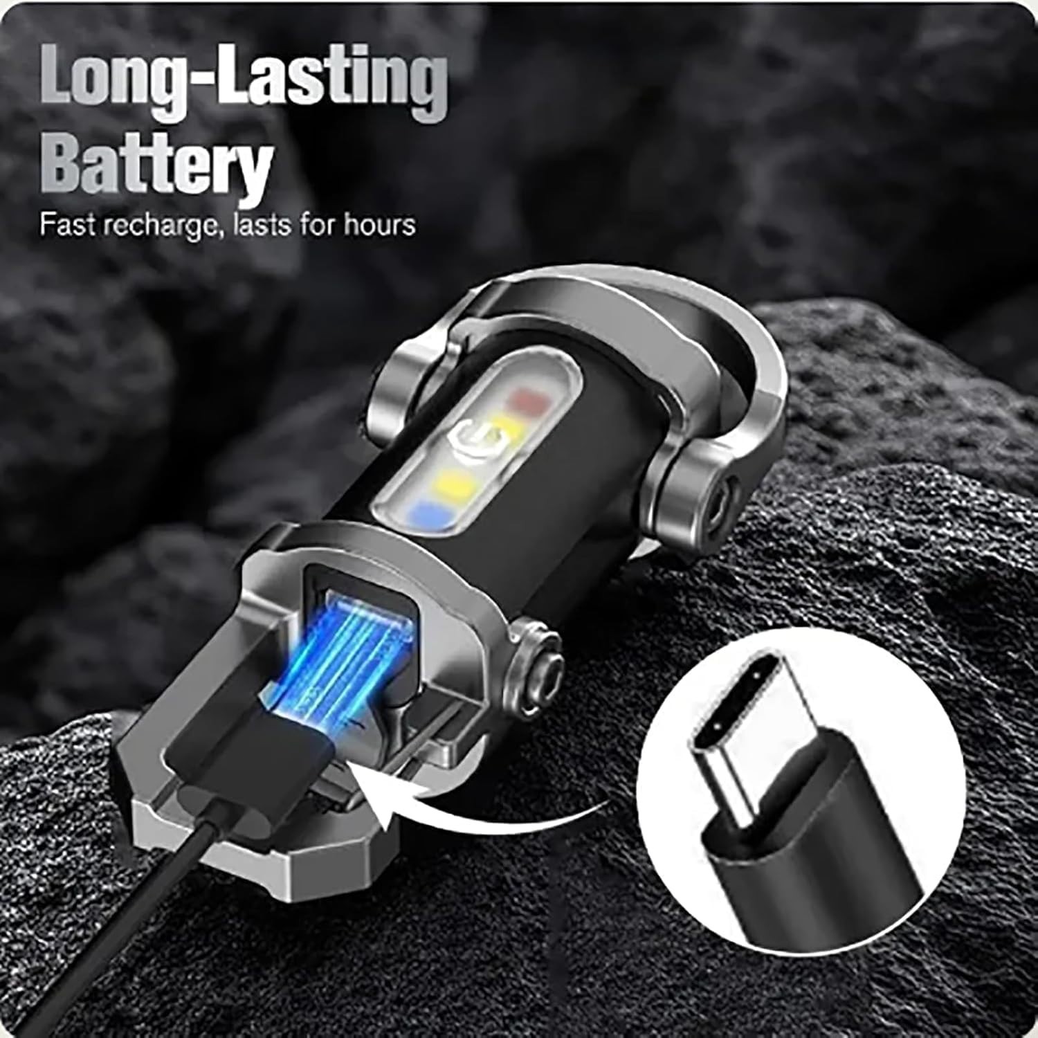 Portable LED Flashlight Rechargeable Pocket Mini Keychain Camping Flashlights US
