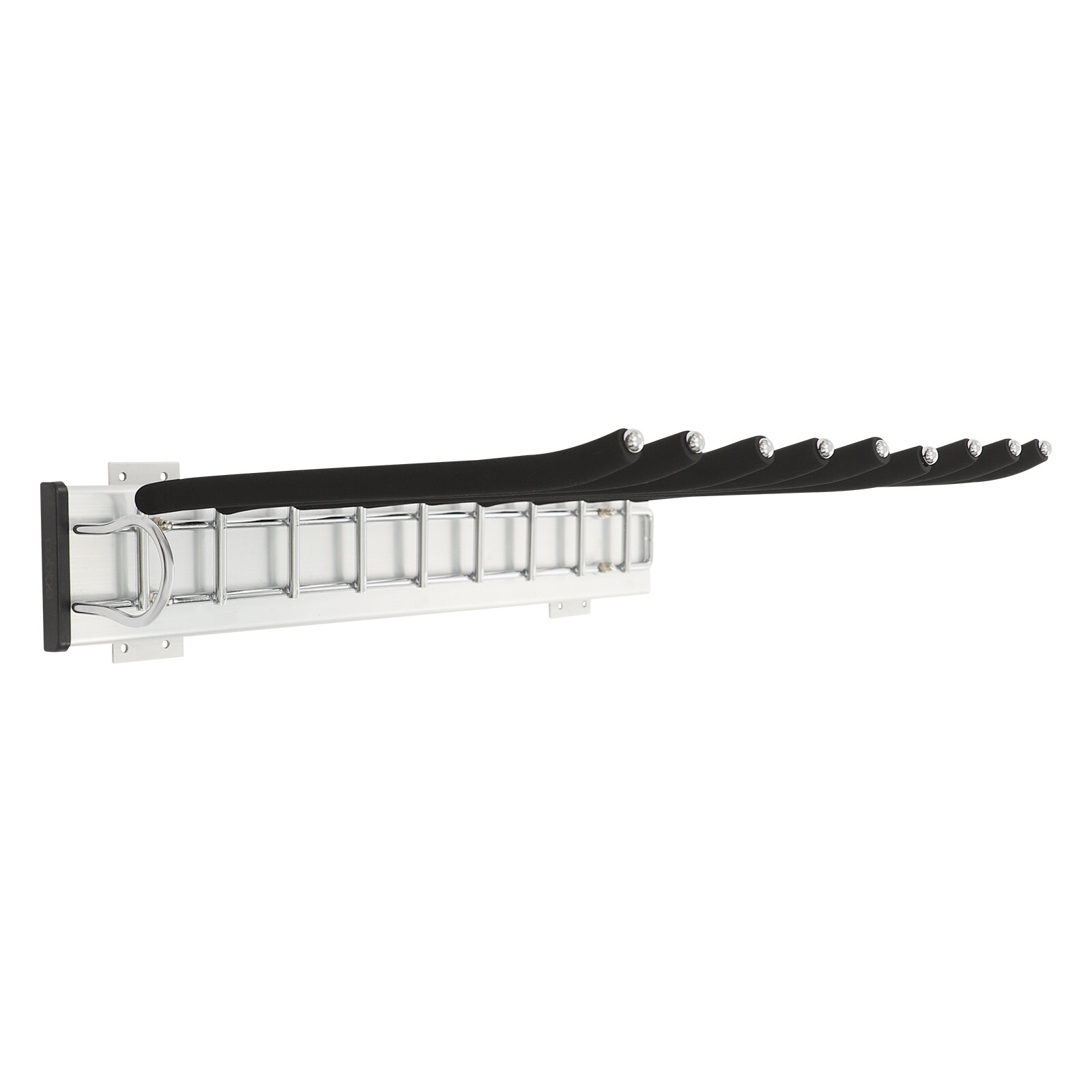 Heavy Duty Wardrobe Pull-out Trouser Rack w/Silent Rail Left Mounting Steel Rack
