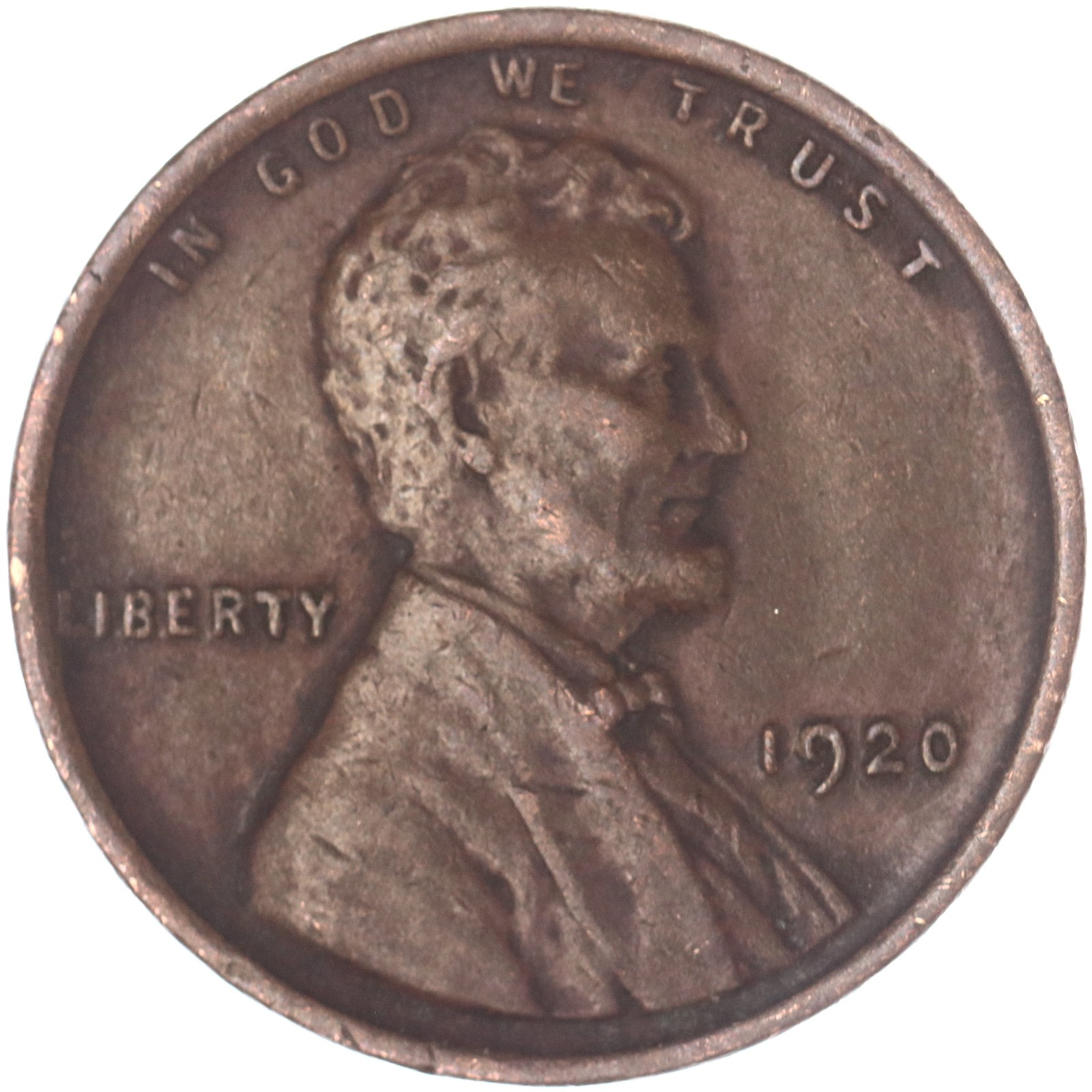 1920 (P) Lincoln Wheat Cent Very Fine Penny VF