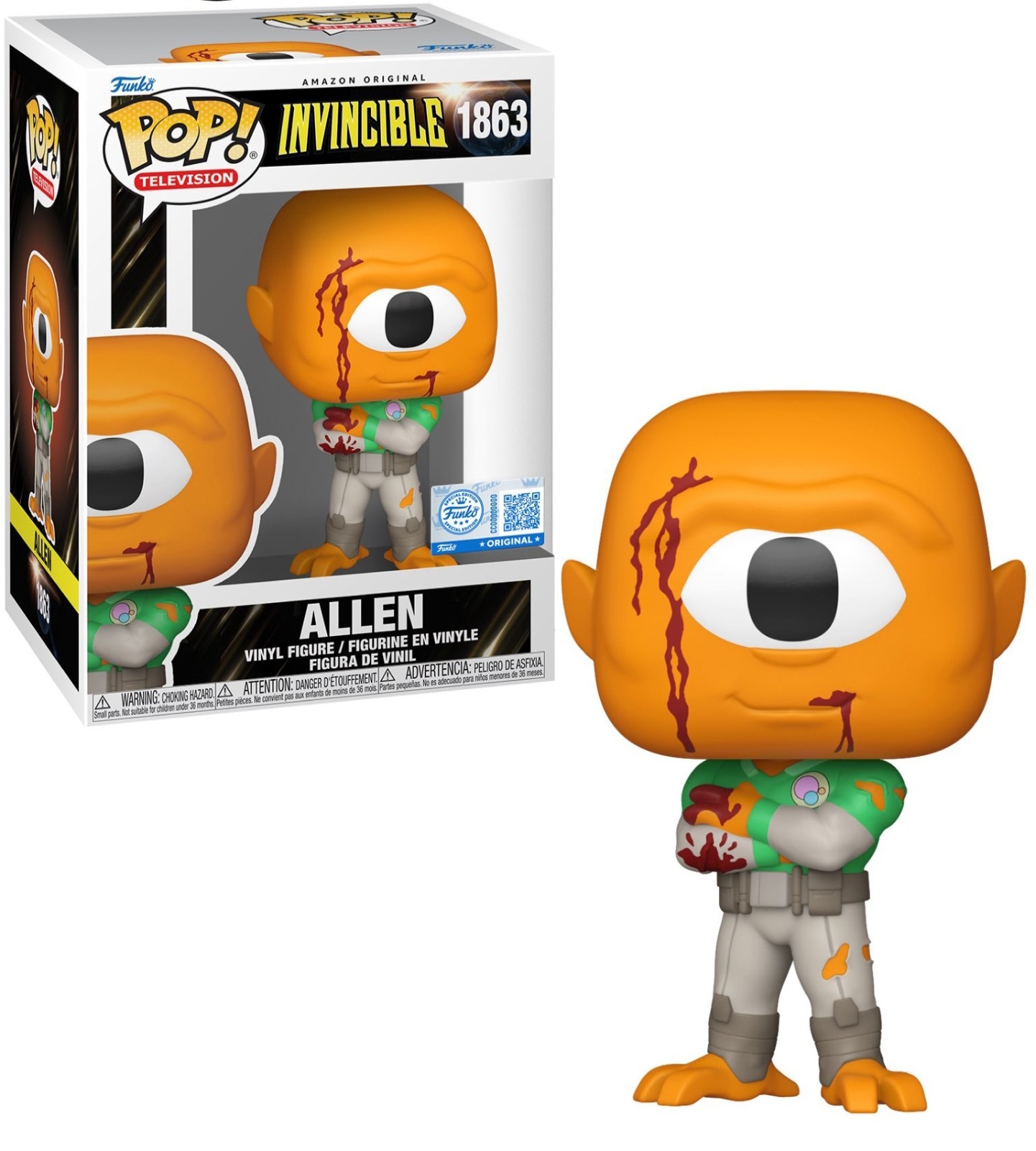 Invincible Funko Pop Allen the Alien Bloody Exclusive #1863 +Protector PreSale
