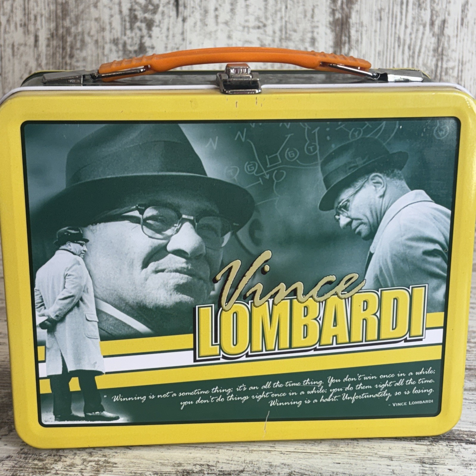 2002 Vince Lombardi Collectable Lunch Box By Bosley Boxes