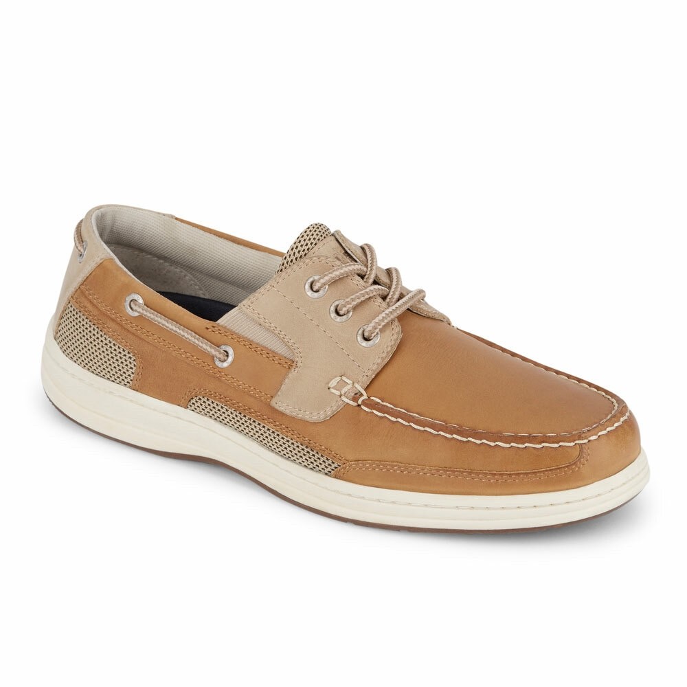 Dockers Men's Beacon Tan/Taupe Leather Casual Classic Boat Shoe (90-38612)