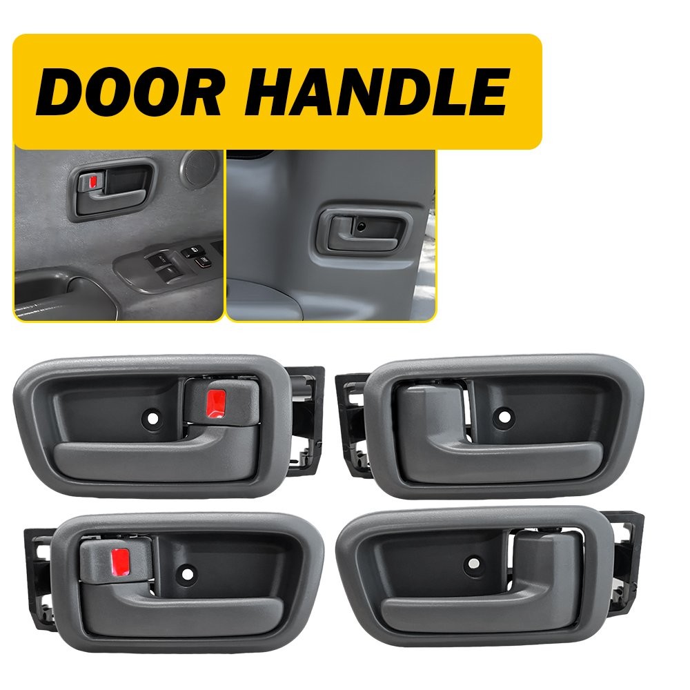 4x Interior Front Rear LH RH Door Handle & Trims For Toyota Tundra 2000-06 Gray